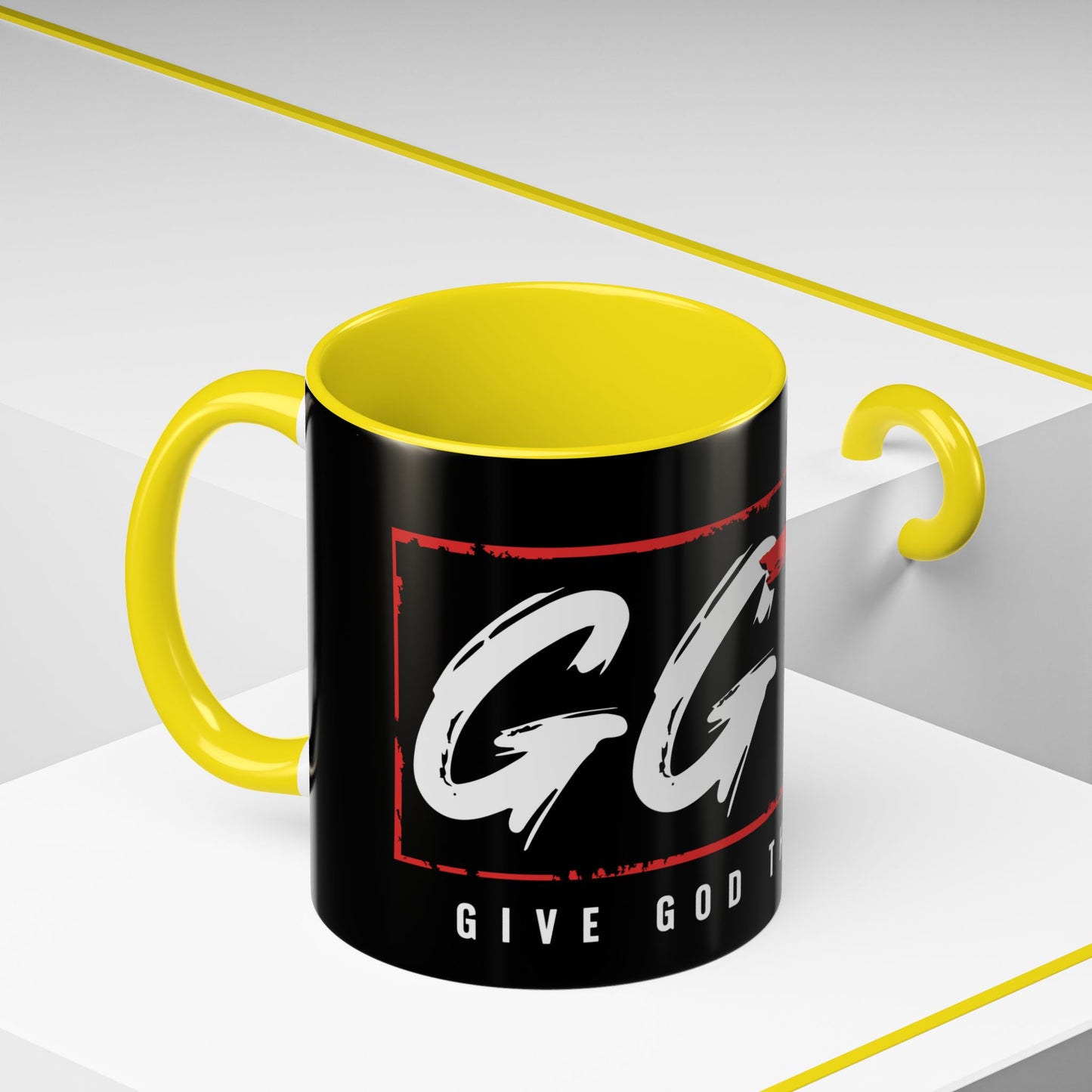 Inspirational Accent Coffee Mug - "Give God the Glory" - Perfect for Faith-Based Gifts