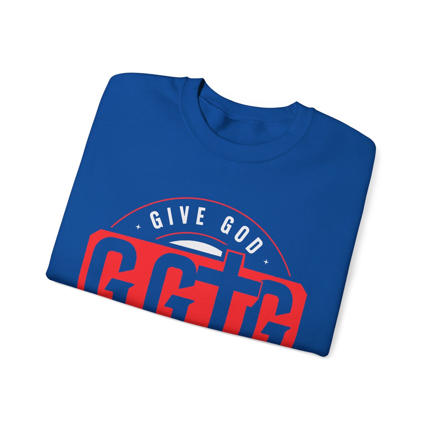 Christian Motivational Crewneck Sweatshirt - 'Give God the Glory'