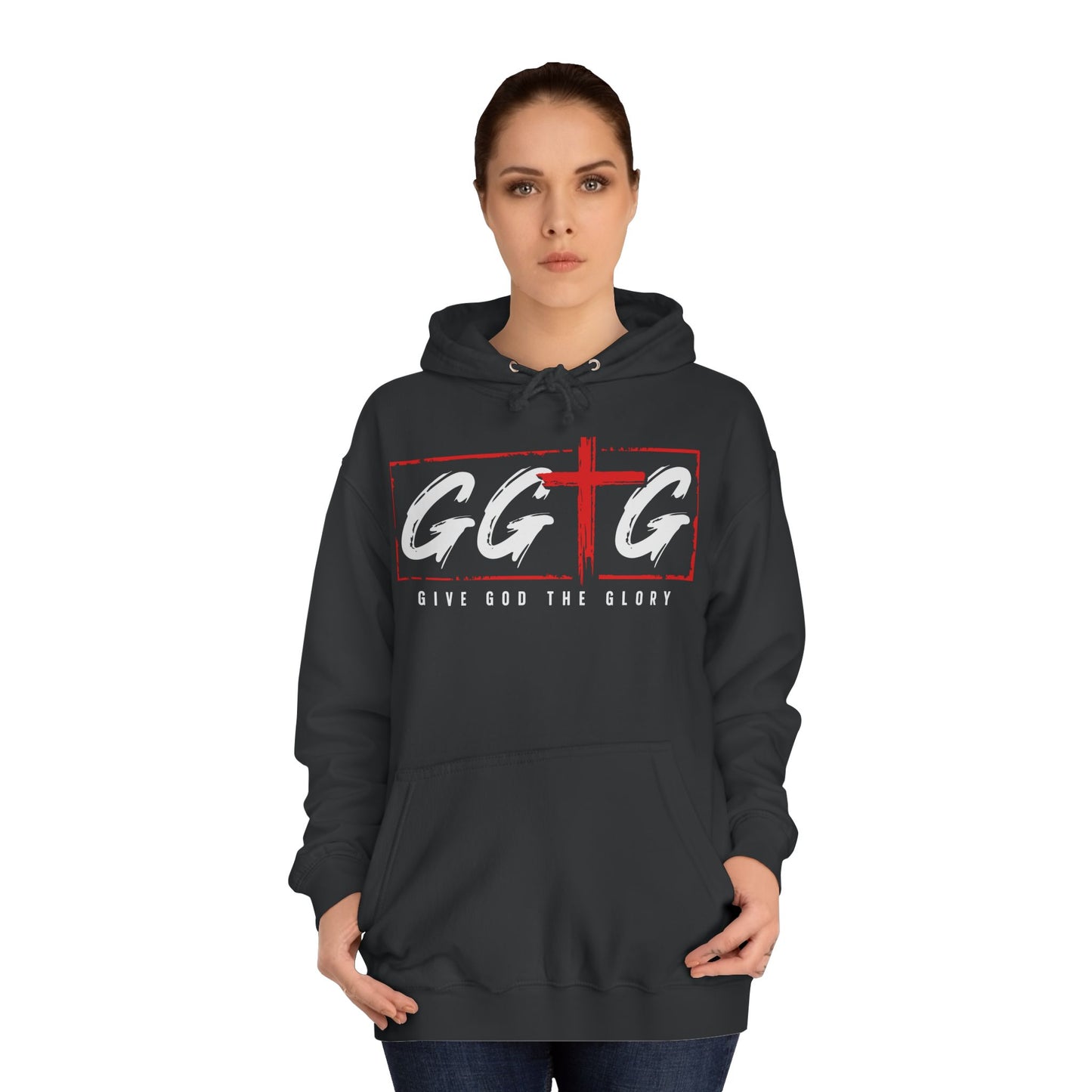 Unisex College Hoodie - Give God the Glory