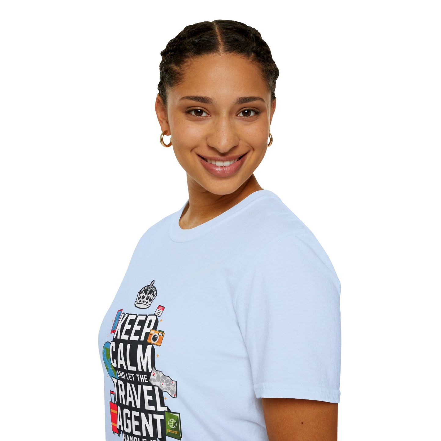 Travel Agent T-Shirt — "Keep Calm Travel Agent" Graphic Tee