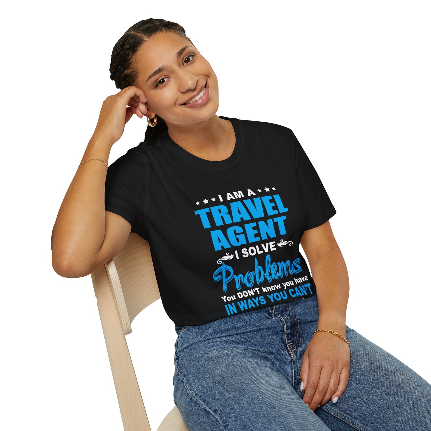 Travel Agent T-Shirt — "Solve Problems Travel Agent" Graphic Tee