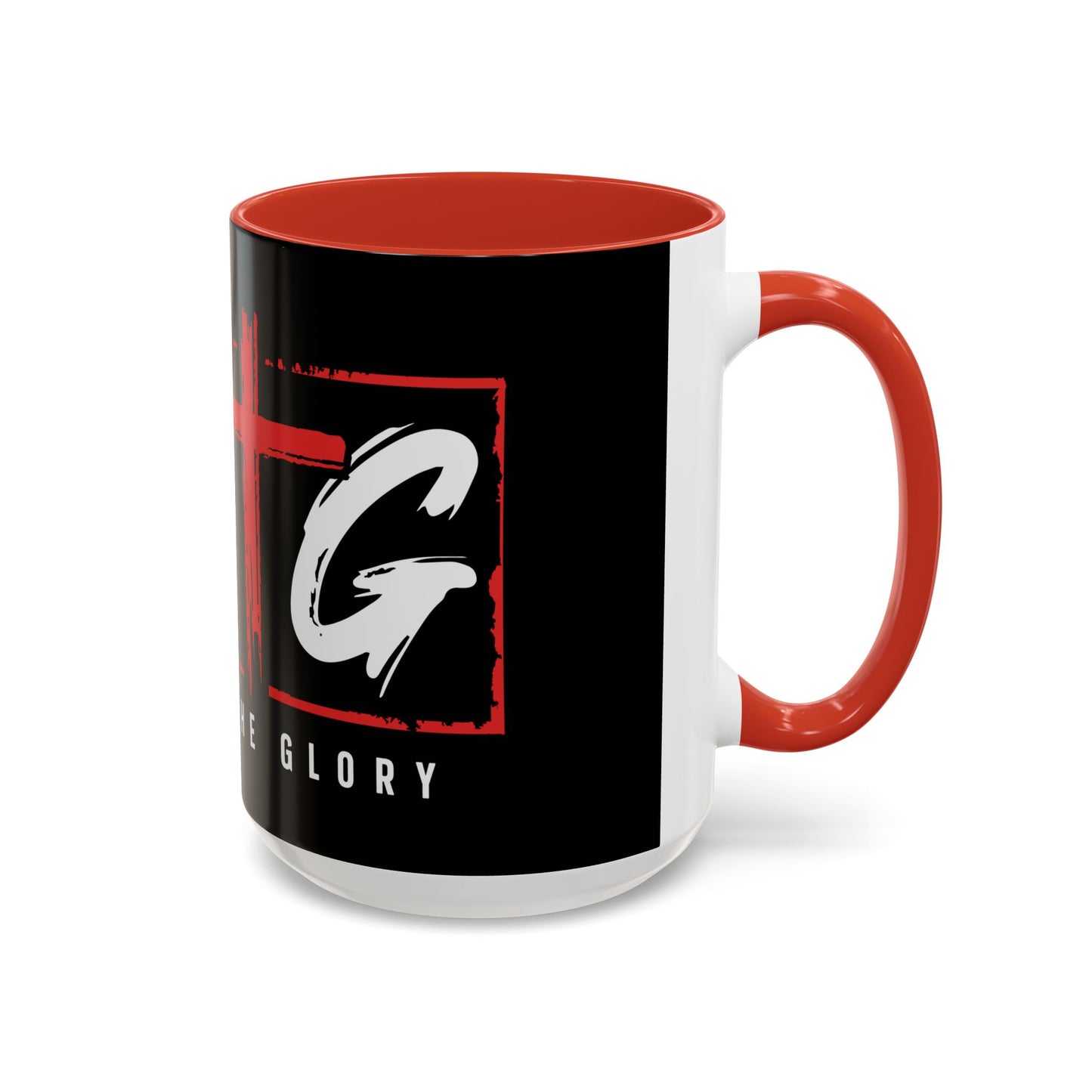 Inspirational Accent Coffee Mug - "Give God the Glory" - Perfect for Faith-Based Gifts