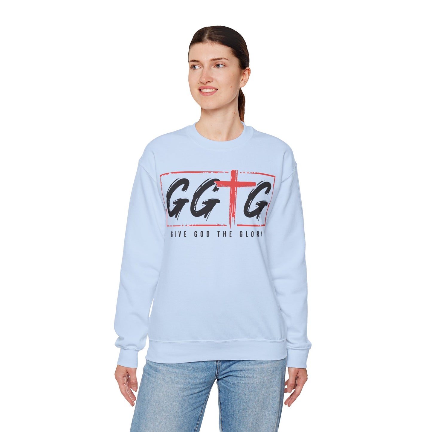 Unisex Crewneck Sweatshirt - "Give God the Glory" & "Tell Your Story" Design