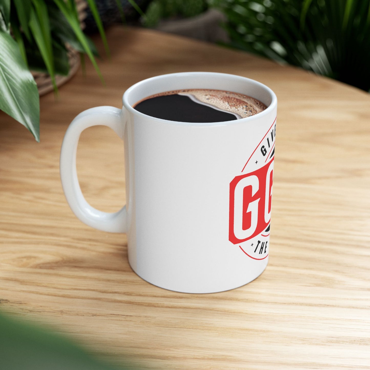 Inspirational Ceramic Mug - "Give God The Glory" - Perfect for Faith and Motivation