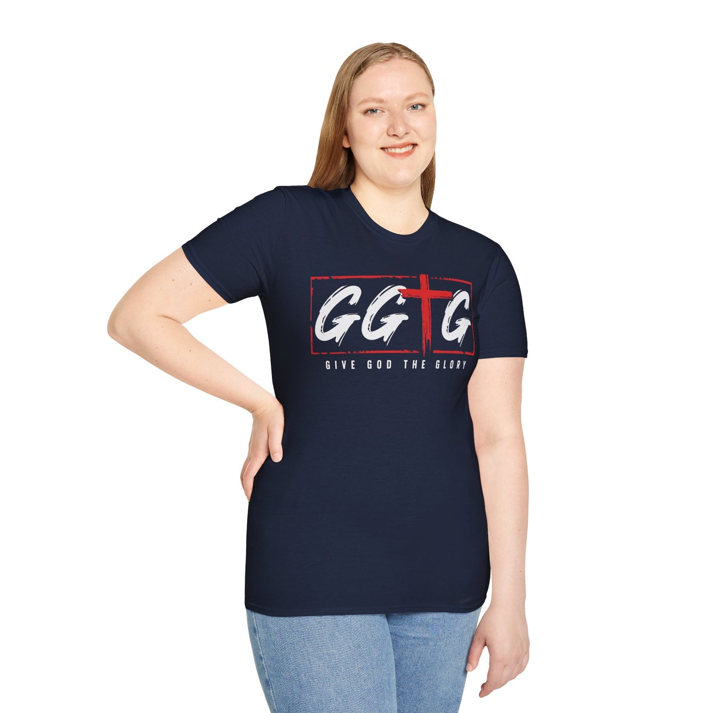 Unisex Softstyle T-Shirt  Inspirational - "Give God the Glory" & "Tell Your Story"