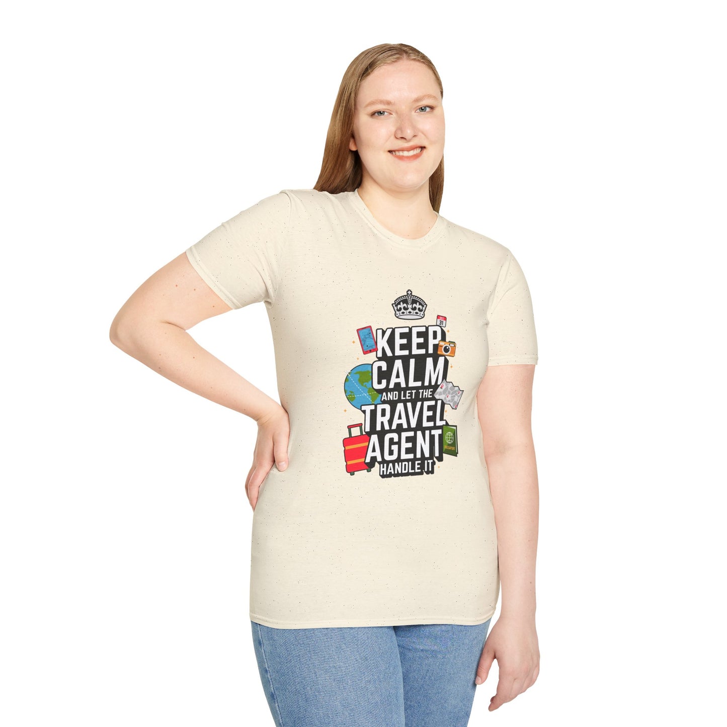 Travel Agent T-Shirt — "Keep Calm Travel Agent" Graphic Tee