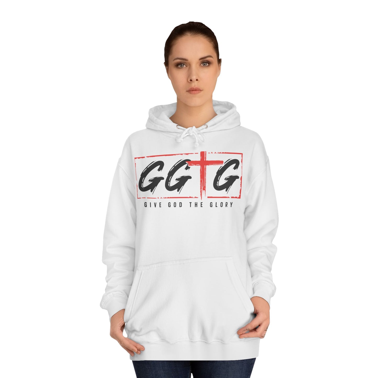 Unisex College Hoodie - Give God The Glory & Tell Your Story