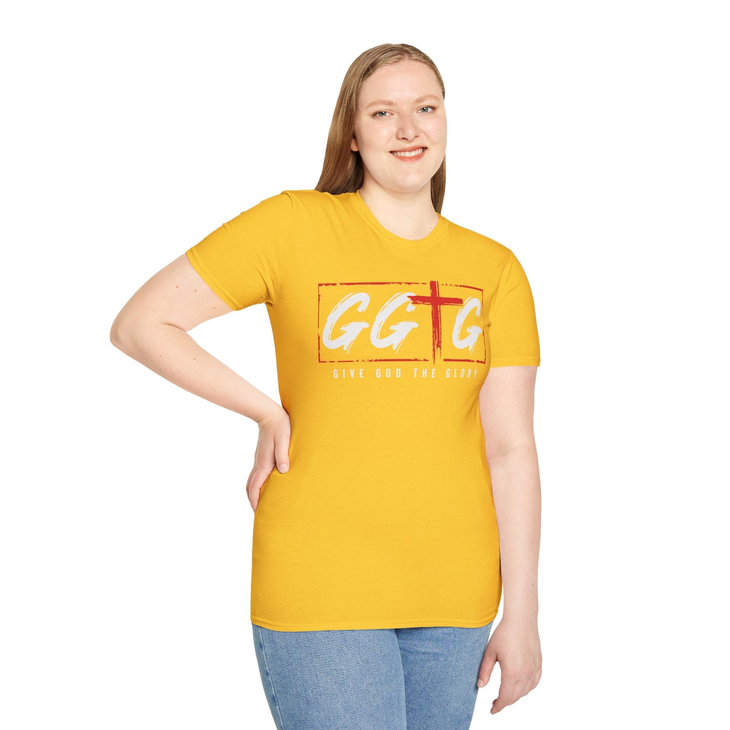 Unisex Softstyle T-Shirt  Inspirational - "Give God the Glory" & "Tell Your Story"