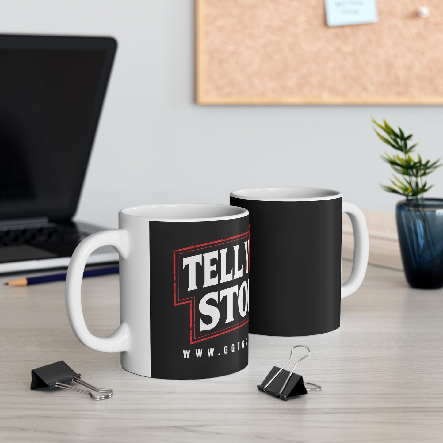 Inspirational Ceramic Mug - "Tell Your Story" - Perfect for Coffee Lovers and Gift Givers