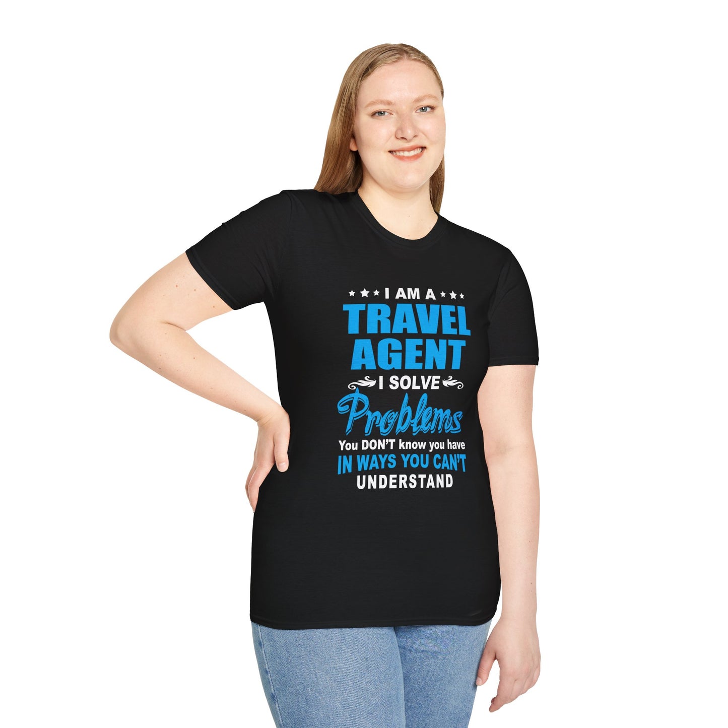 Travel Agent T-Shirt — "Solve Problems Travel Agent" Graphic Tee
