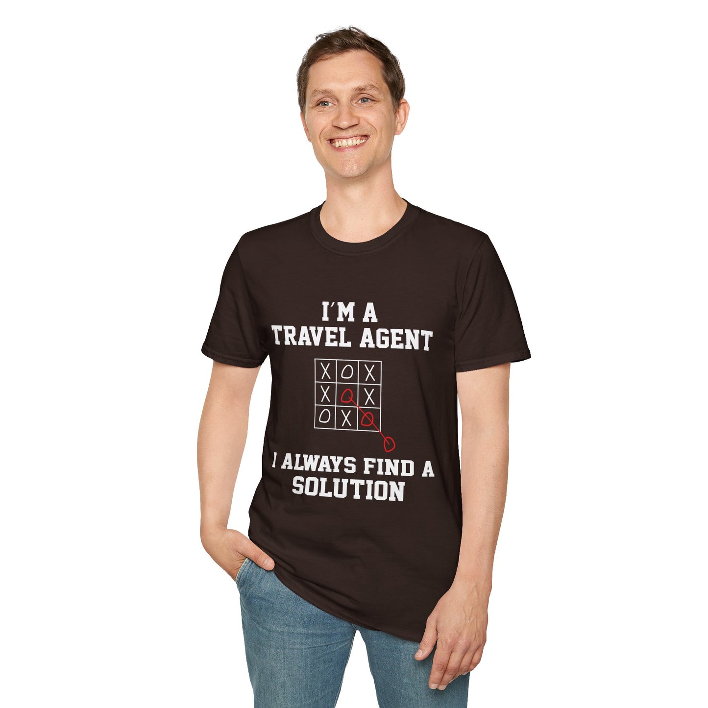 Travel Agent T-Shirt — "Always Find a Solution Travel Agent" Graphic Tee