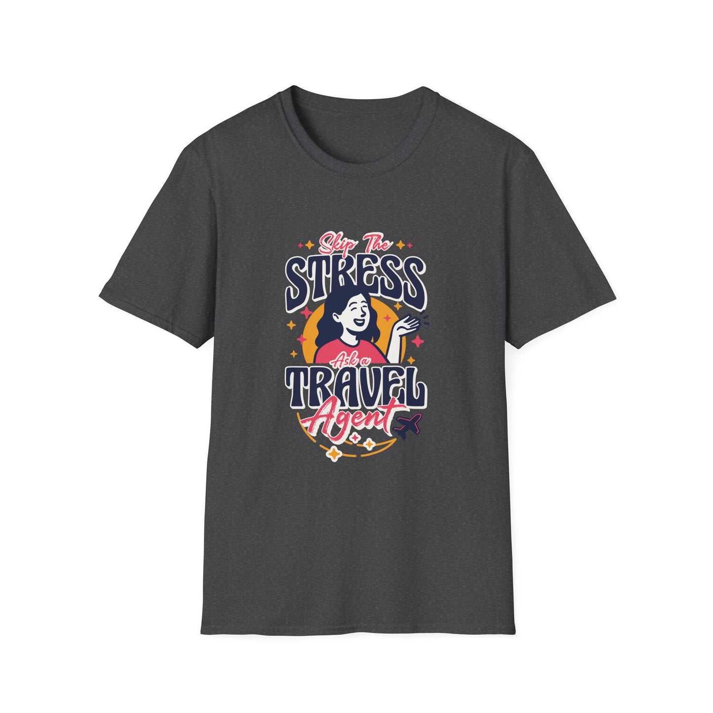 Travel Agent T-Shirt — " Skip the Stress Call a Travel Agent" Graphic Tee