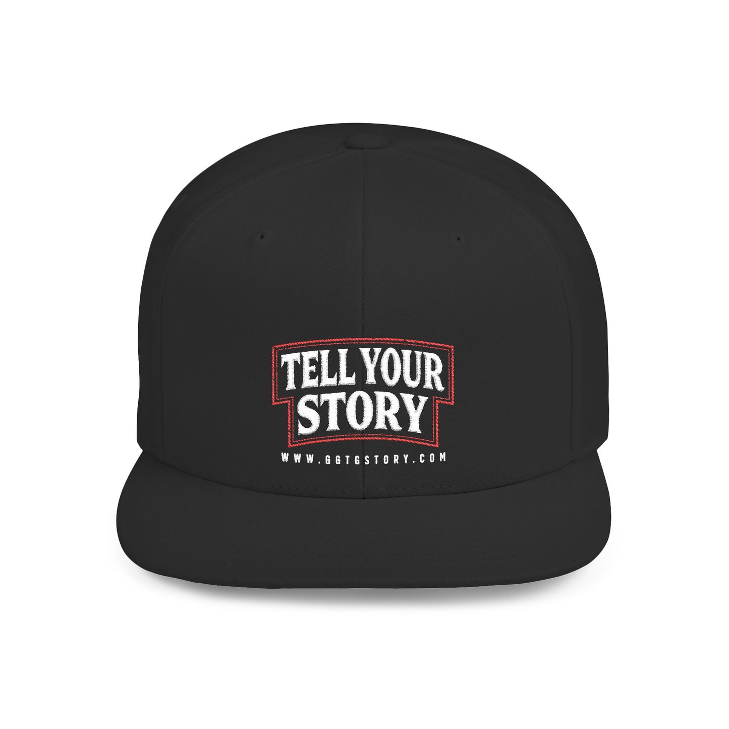 Motivational Flat Bill Snapback Hat - 'Tell Your Story'