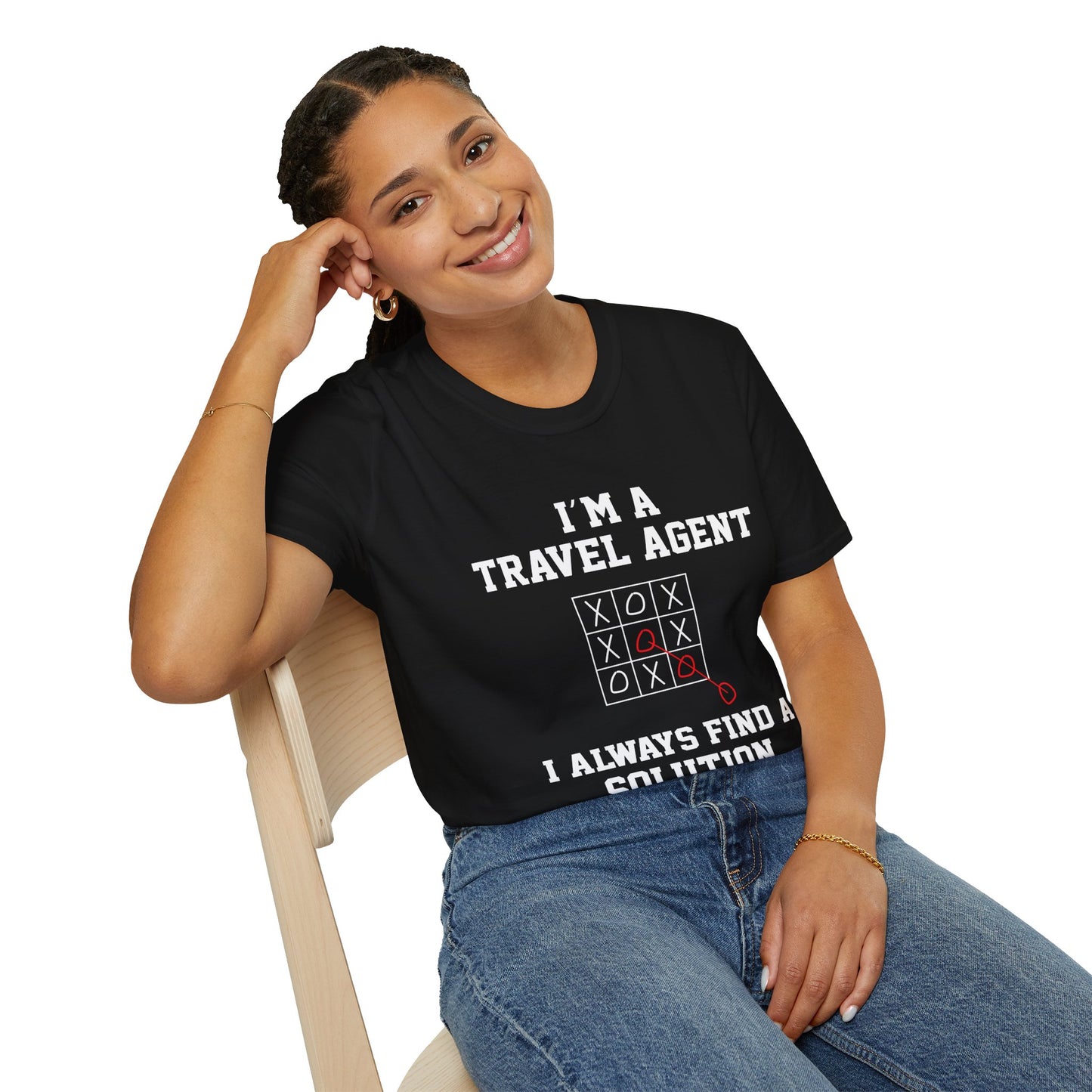 Travel Agent T-Shirt — "Always Find a Solution Travel Agent" Graphic Tee