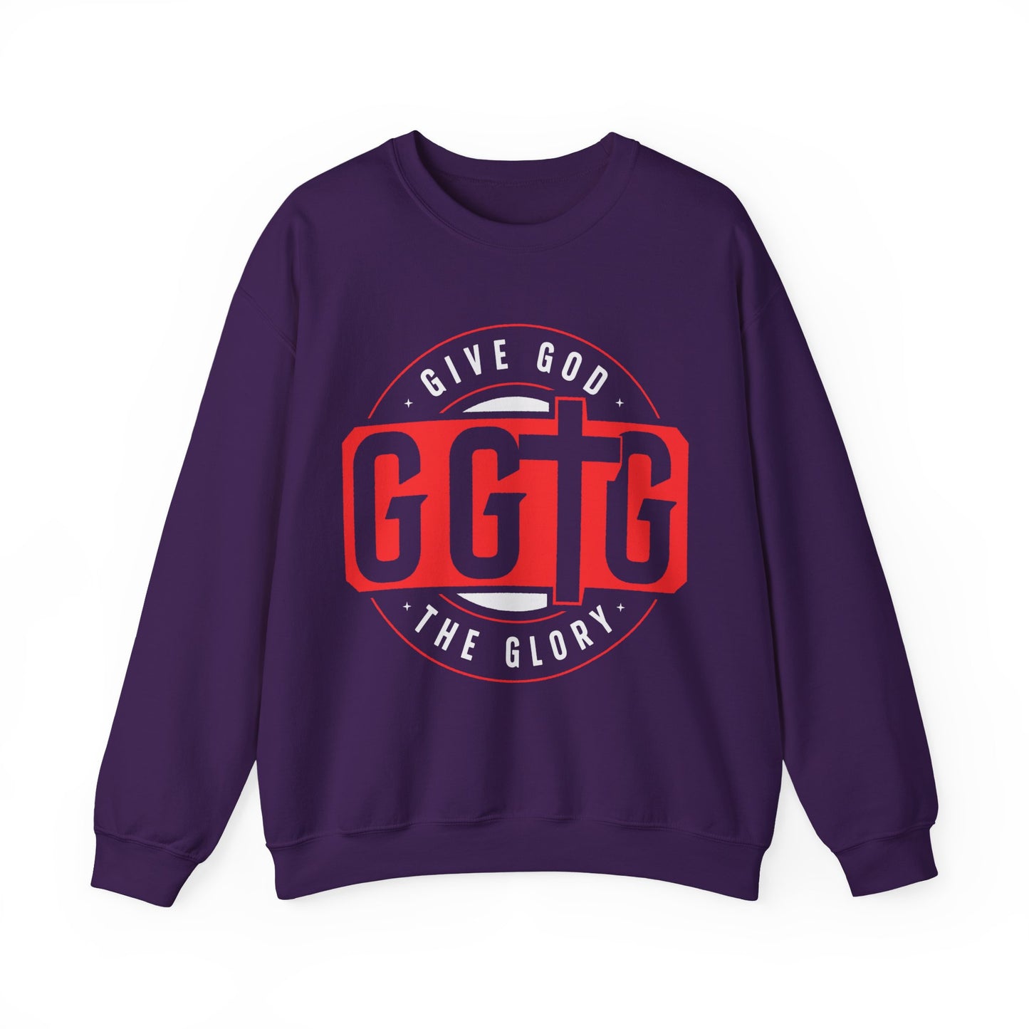 Christian Motivational Crewneck Sweatshirt - 'Give God the Glory'