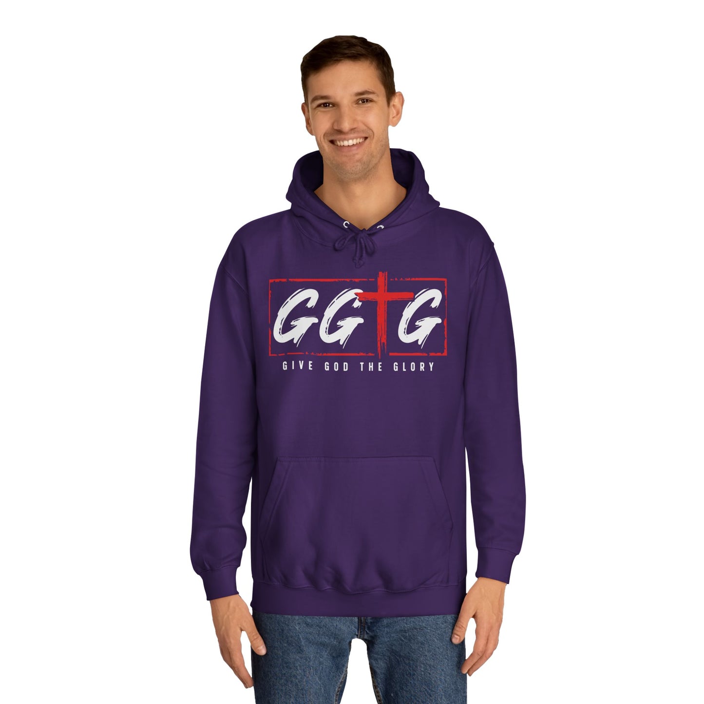 Unisex College Hoodie - Give God the Glory