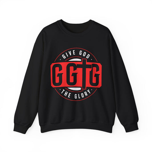Christian Motivational Crewneck Sweatshirt - 'Give God the Glory'