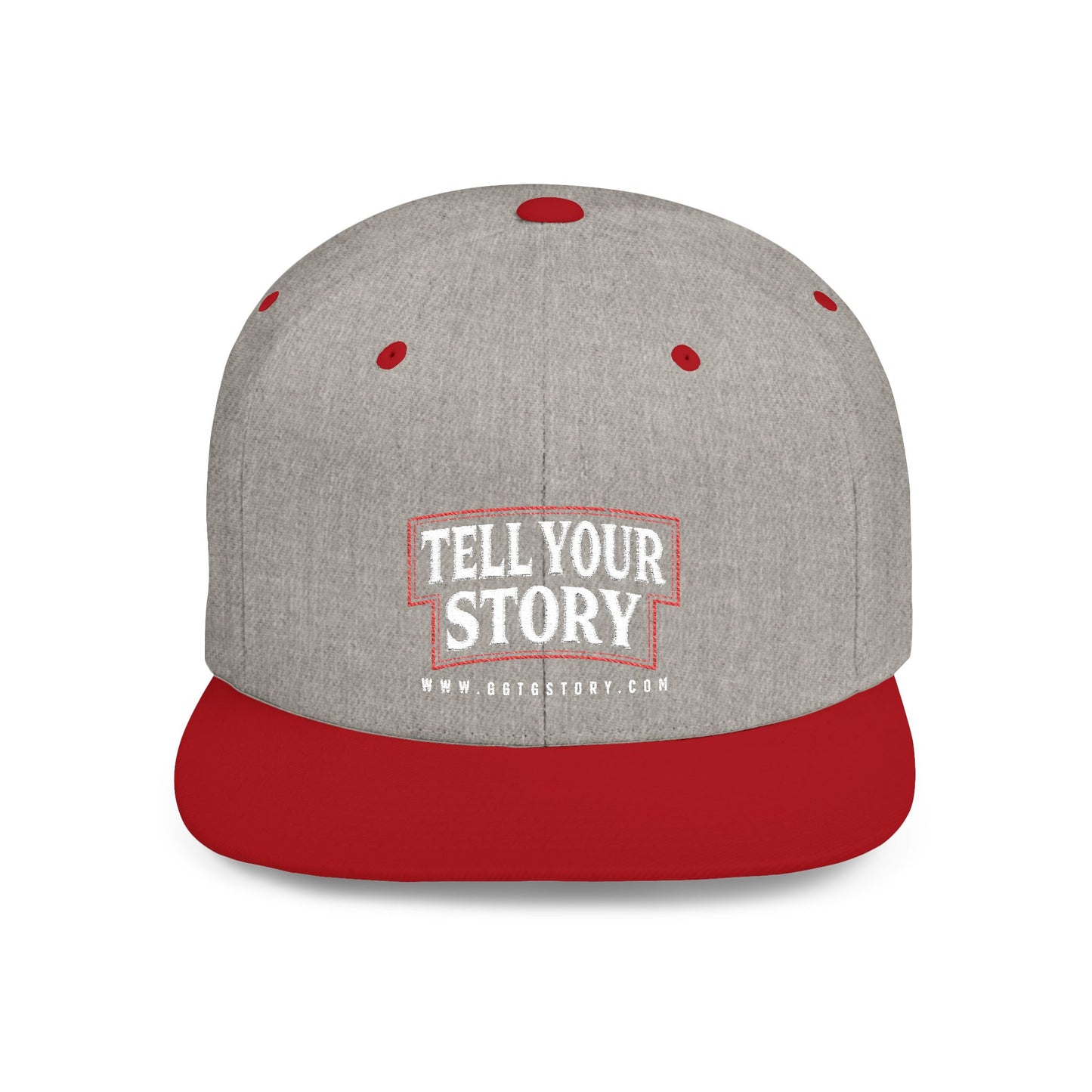 Motivational Flat Bill Snapback Hat - 'Tell Your Story'