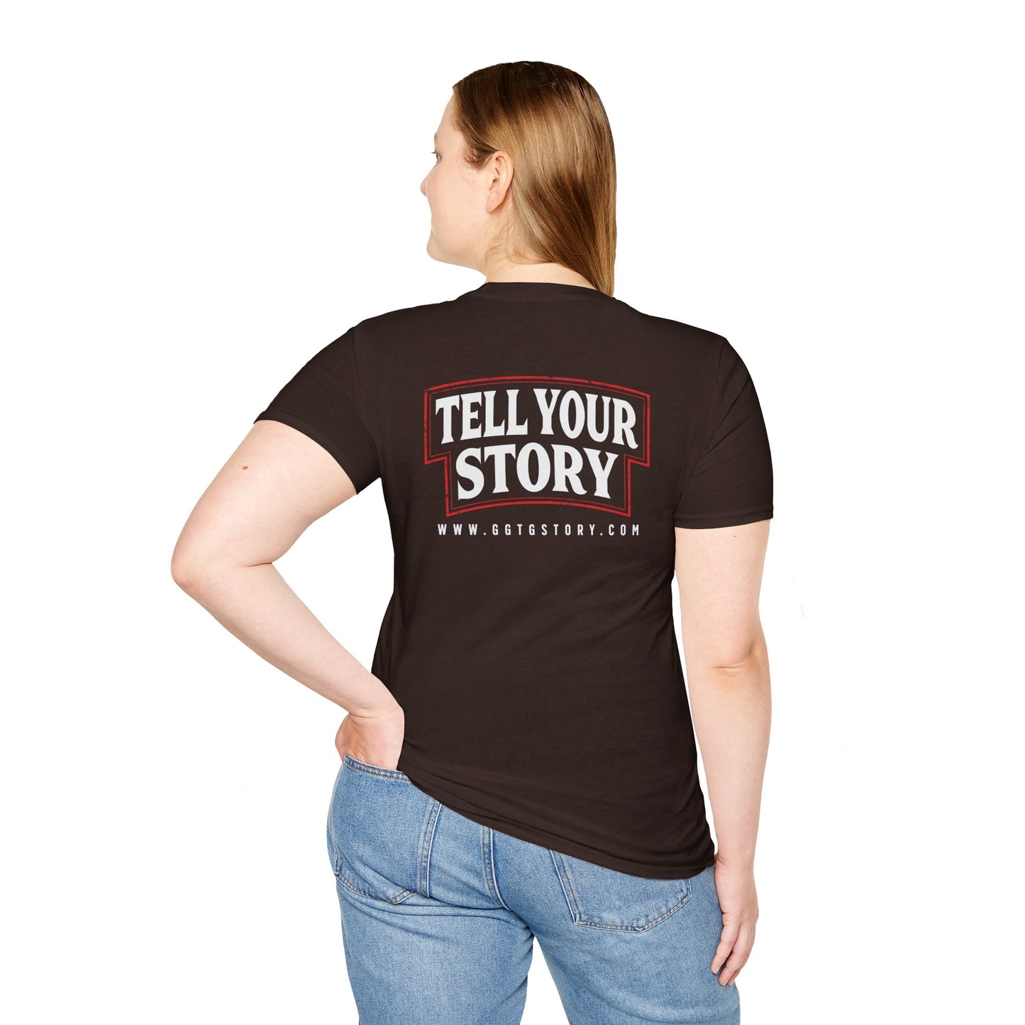 Unisex Softstyle T-Shirt - 'Give God the Glory & Tell Your Story' Inspirational Tee
