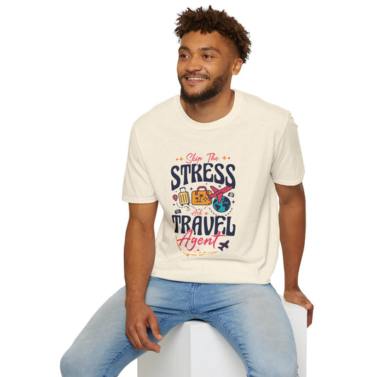 Travel Agent T-Shirt — " Unisex Skip the Stress Call a Travel Agent" Graphic Tee
