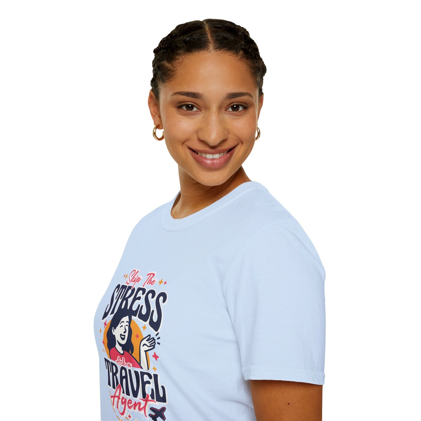 Travel Agent T-Shirt — " Skip the Stress Call a Travel Agent" Graphic Tee
