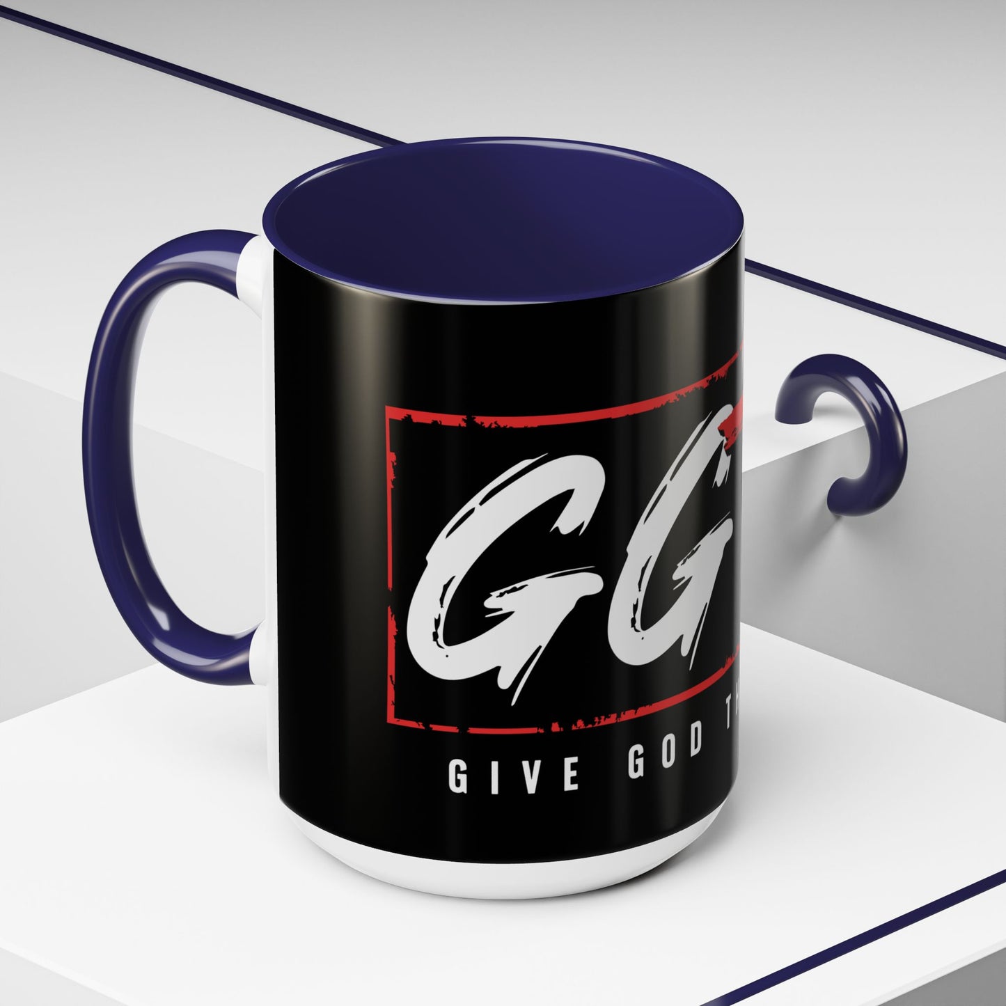 Inspirational Accent Coffee Mug - "Give God the Glory" - Perfect for Faith-Based Gifts