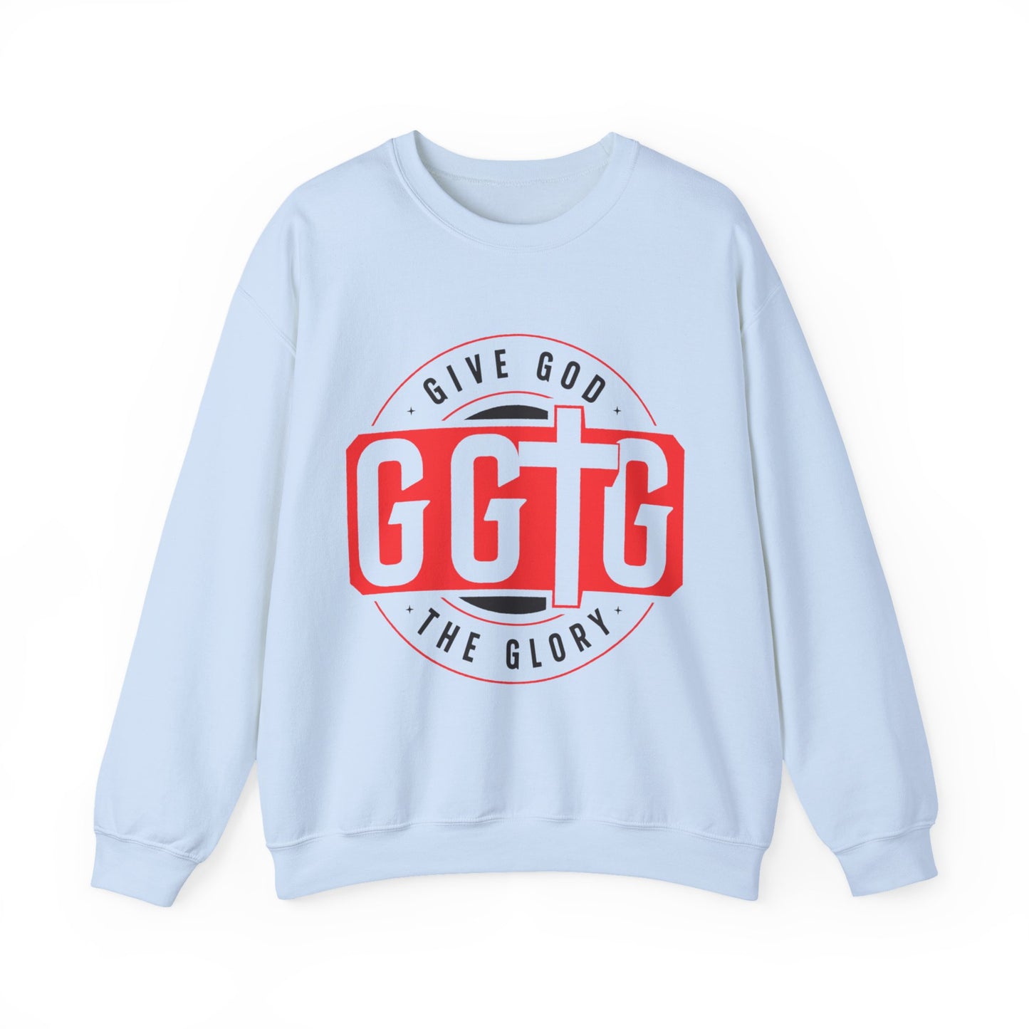 Inspirational Crewneck Sweatshirt - "Give God The Glory" & "Tell Your Story"