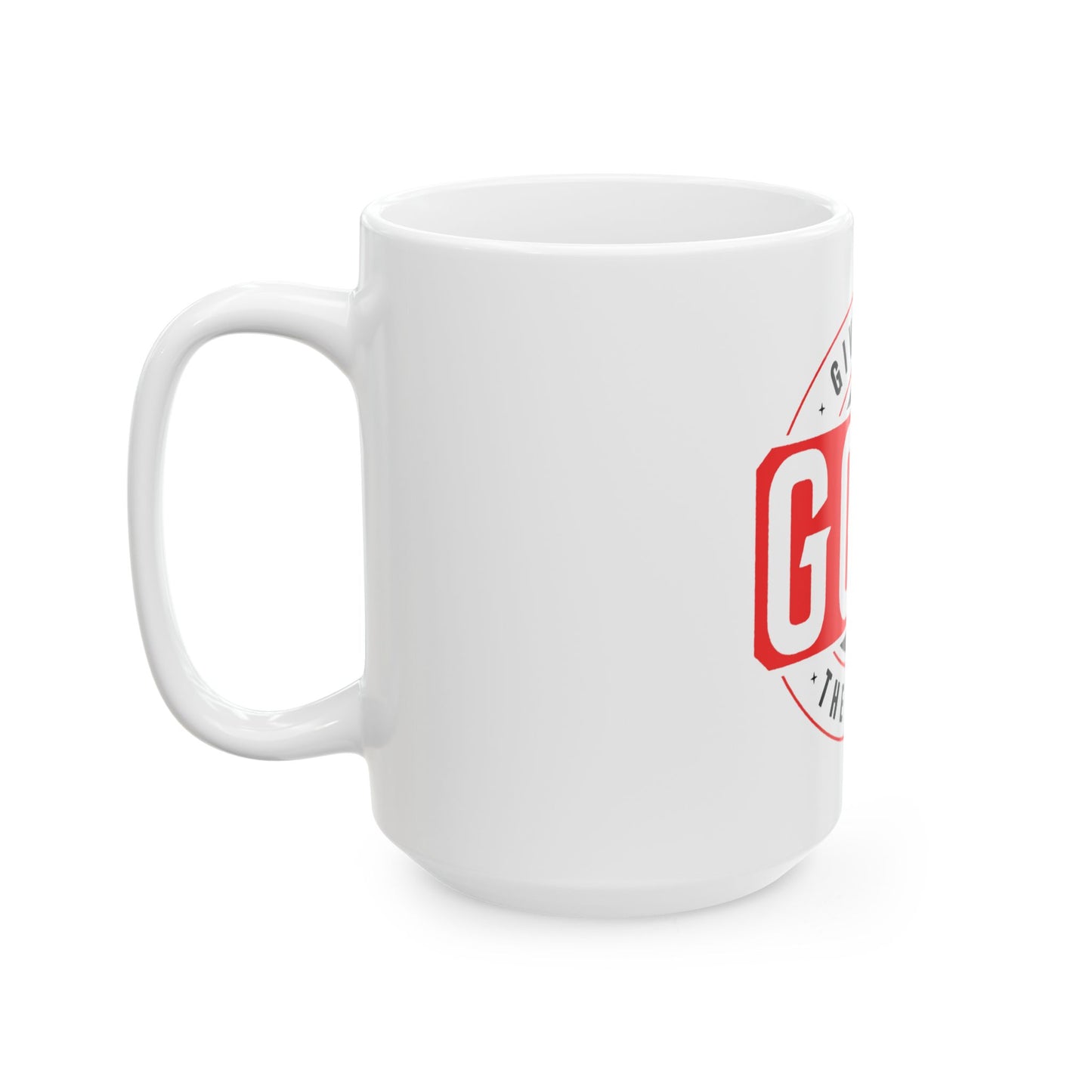 Inspirational Ceramic Mug - "Give God The Glory" - Perfect for Faith and Motivation