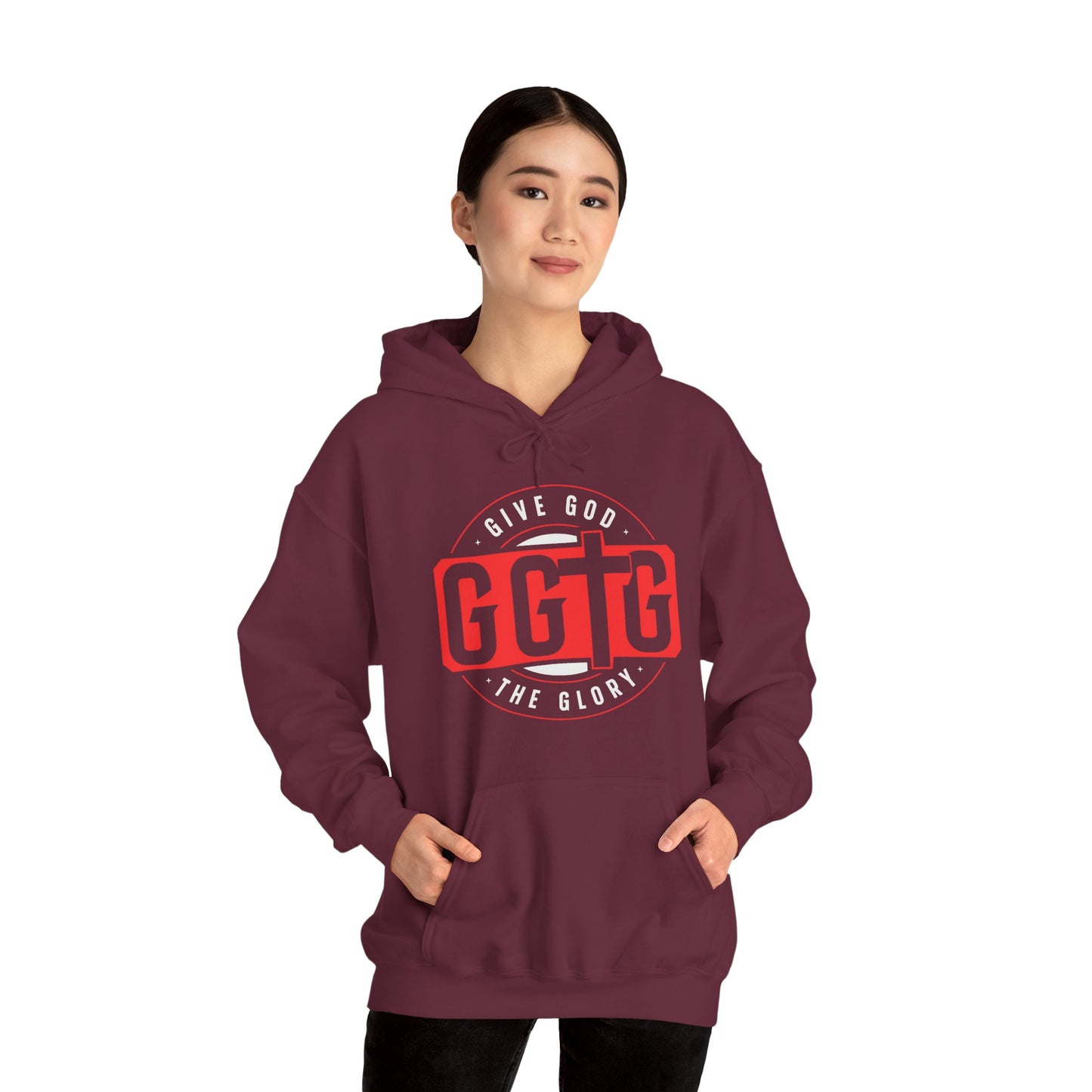 Give God the Glory Unisex Hooded Sweatshirt - Inspirational Comfort Wear