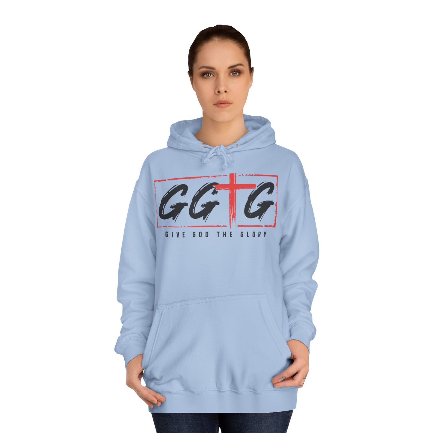 Unisex College Hoodie - Give God The Glory & Tell Your Story