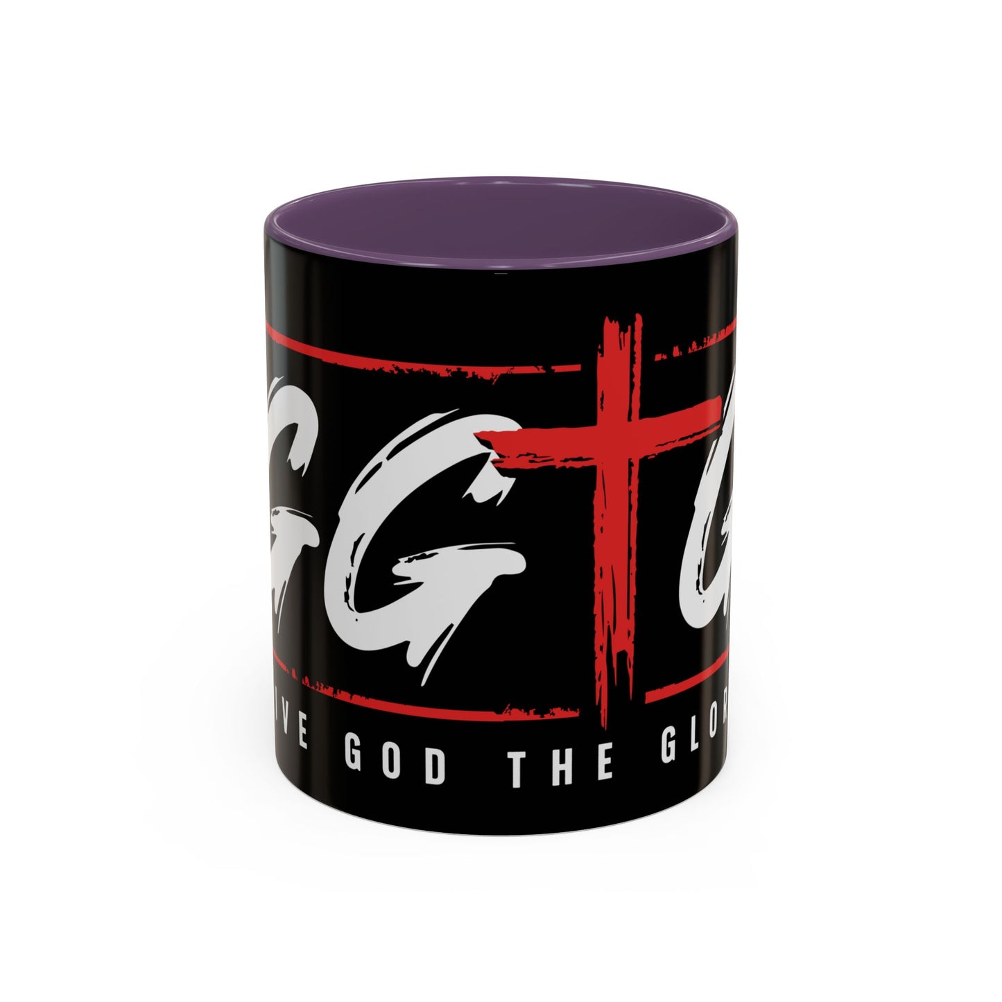 Inspirational Accent Coffee Mug - "Give God the Glory" - Perfect for Faith-Based Gifts