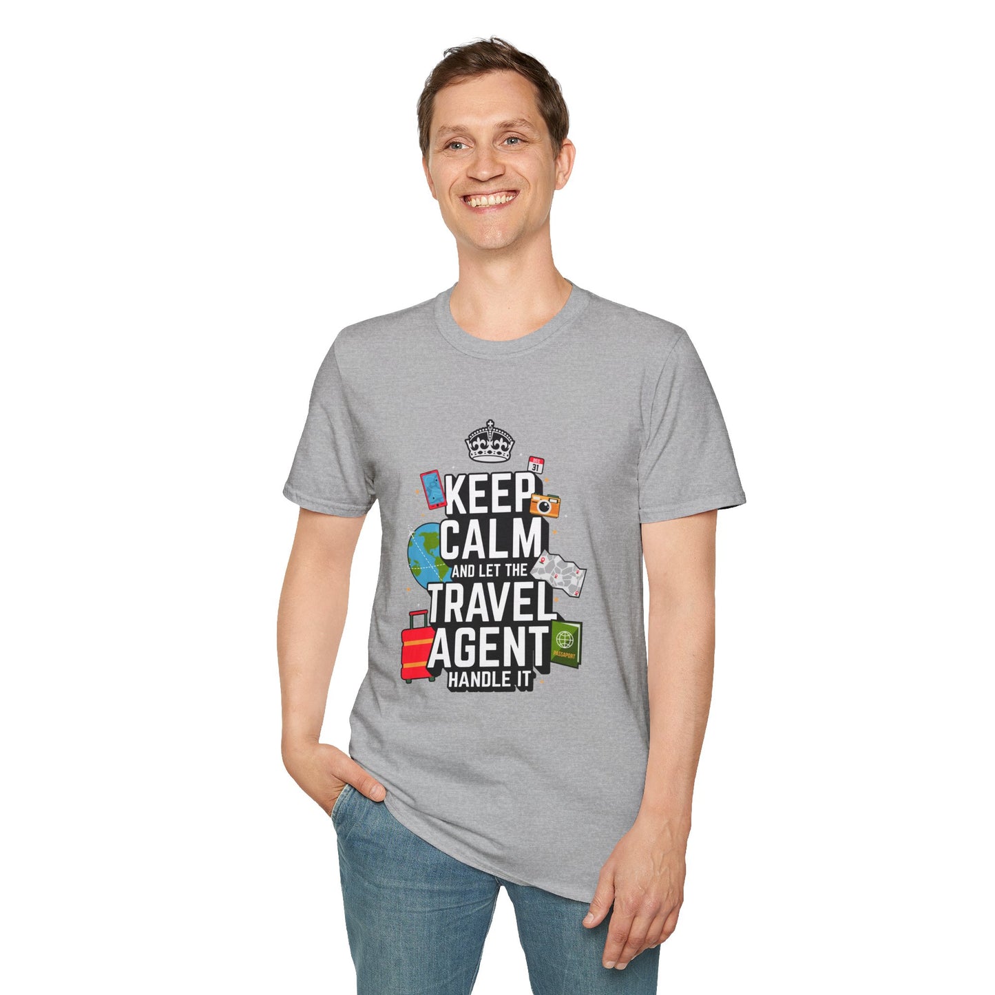 Travel Agent T-Shirt — "Keep Calm Travel Agent" Graphic Tee