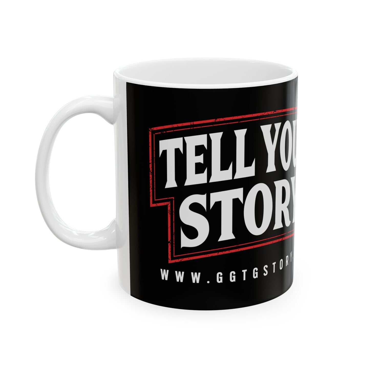 Inspirational Ceramic Mug - "Tell Your Story" - Perfect for Coffee Lovers and Gift Givers