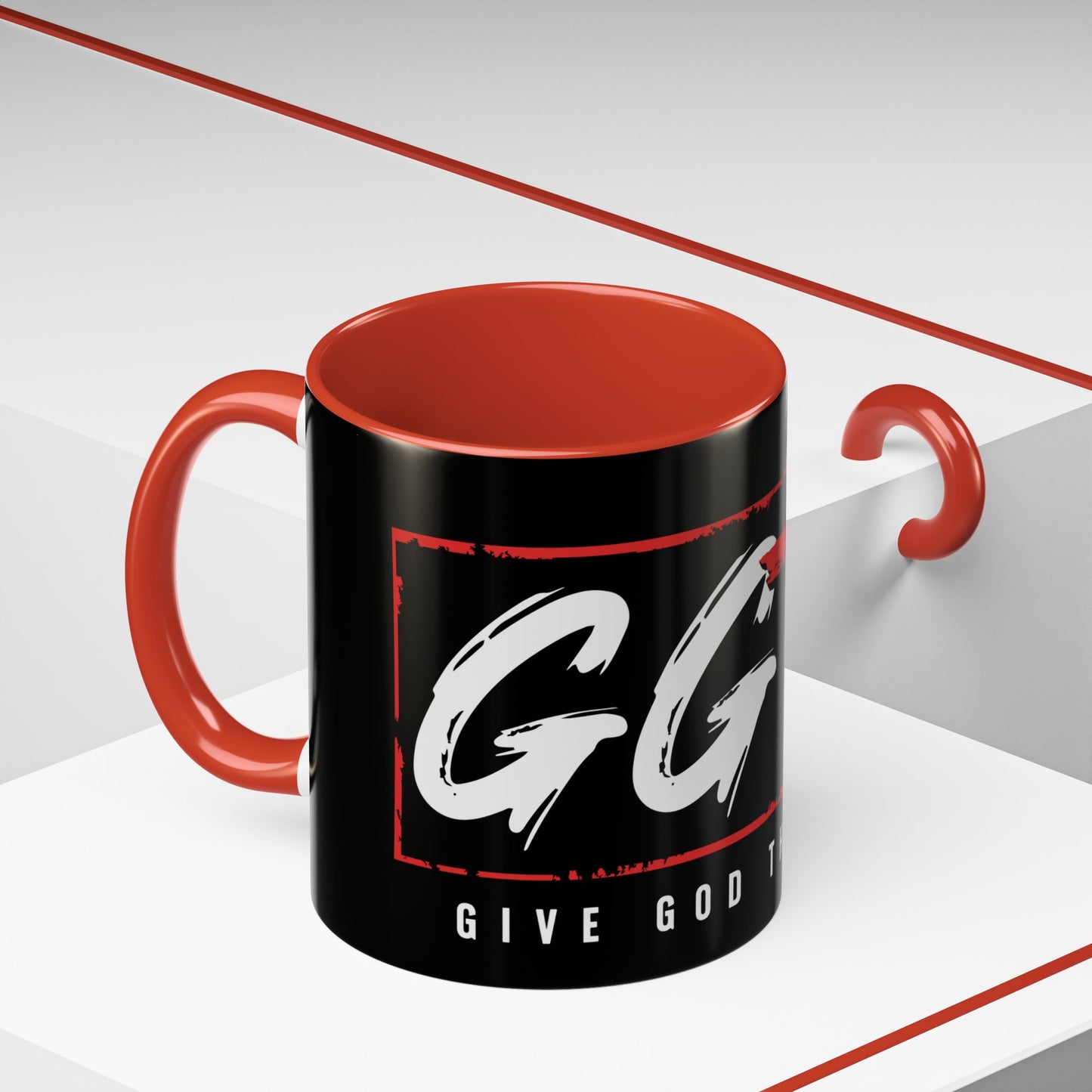 Inspirational Accent Coffee Mug - "Give God the Glory" - Perfect for Faith-Based Gifts