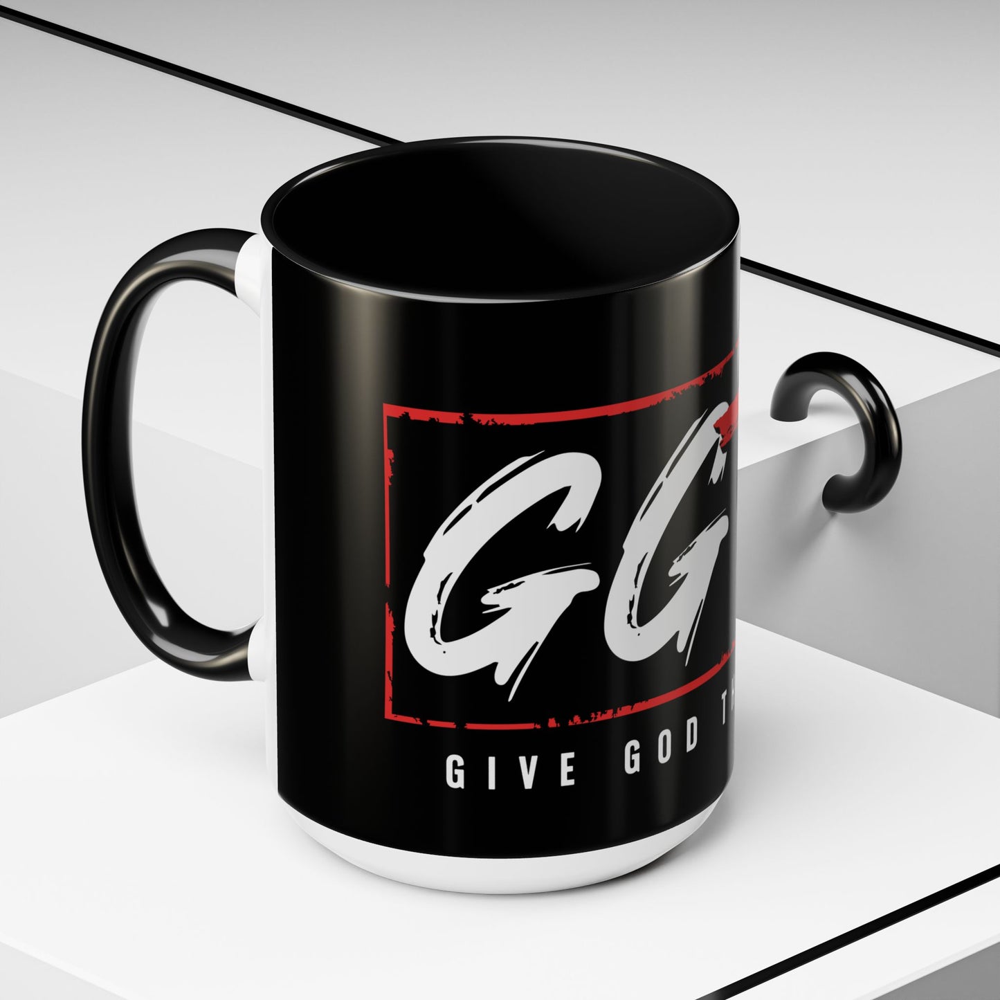 Inspirational Accent Coffee Mug - "Give God the Glory" - Perfect for Faith-Based Gifts