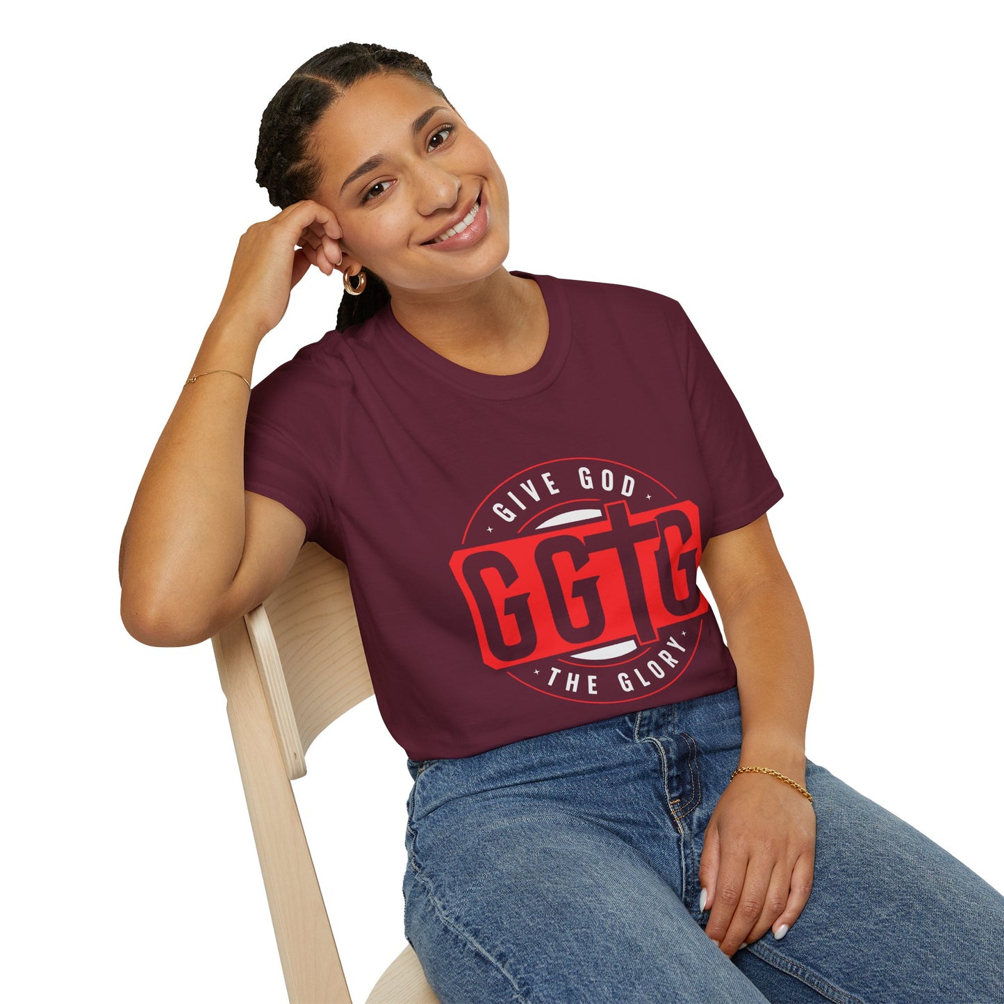 Unisex Softstyle T-Shirt - 'Give God the Glory & Tell Your Story' Inspirational Tee