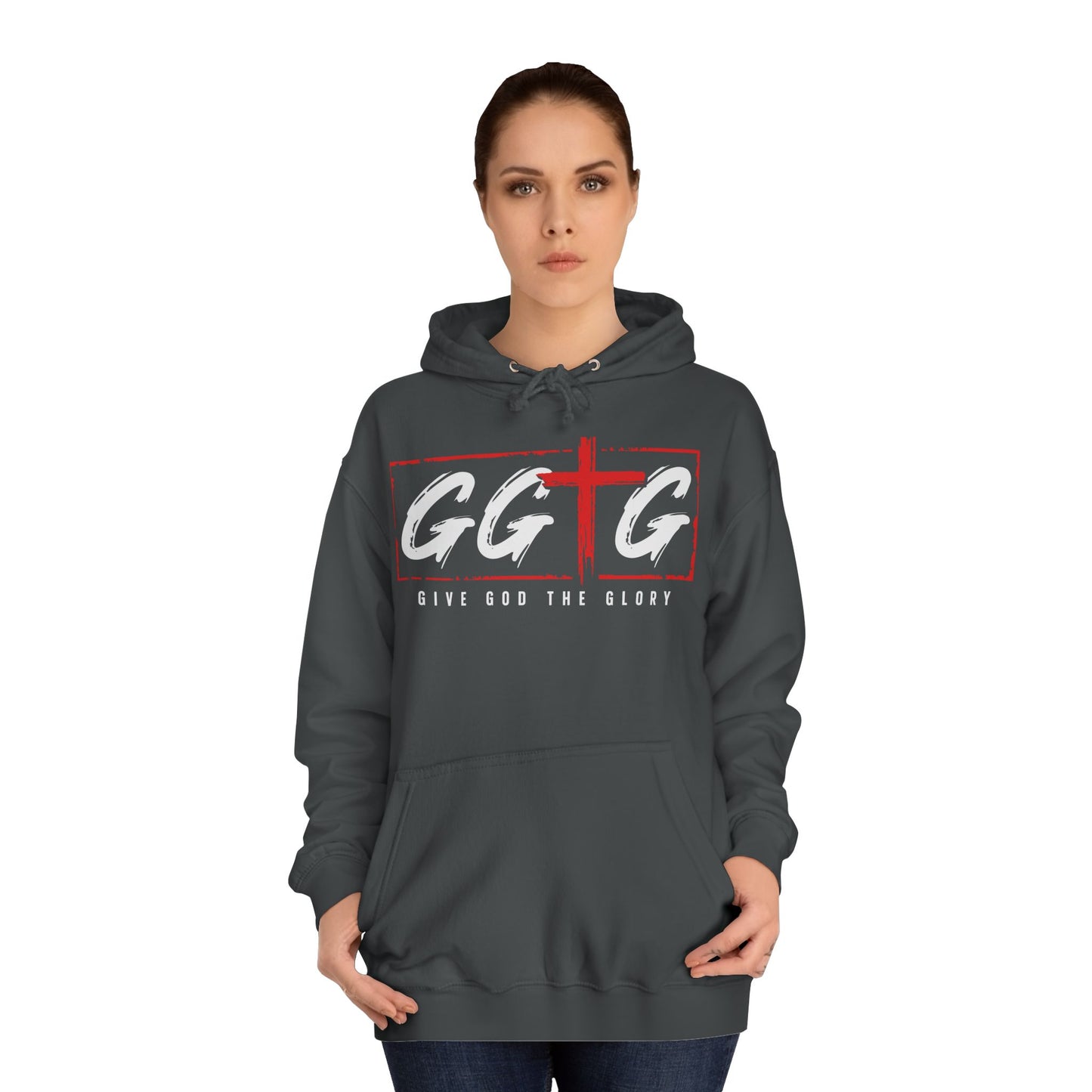 Unisex College Hoodie - Give God the Glory
