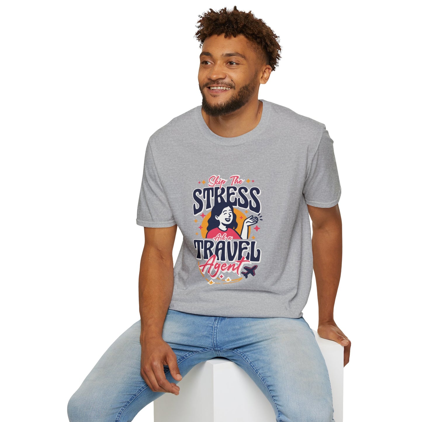 Travel Agent T-Shirt — " Skip the Stress Call a Travel Agent" Graphic Tee