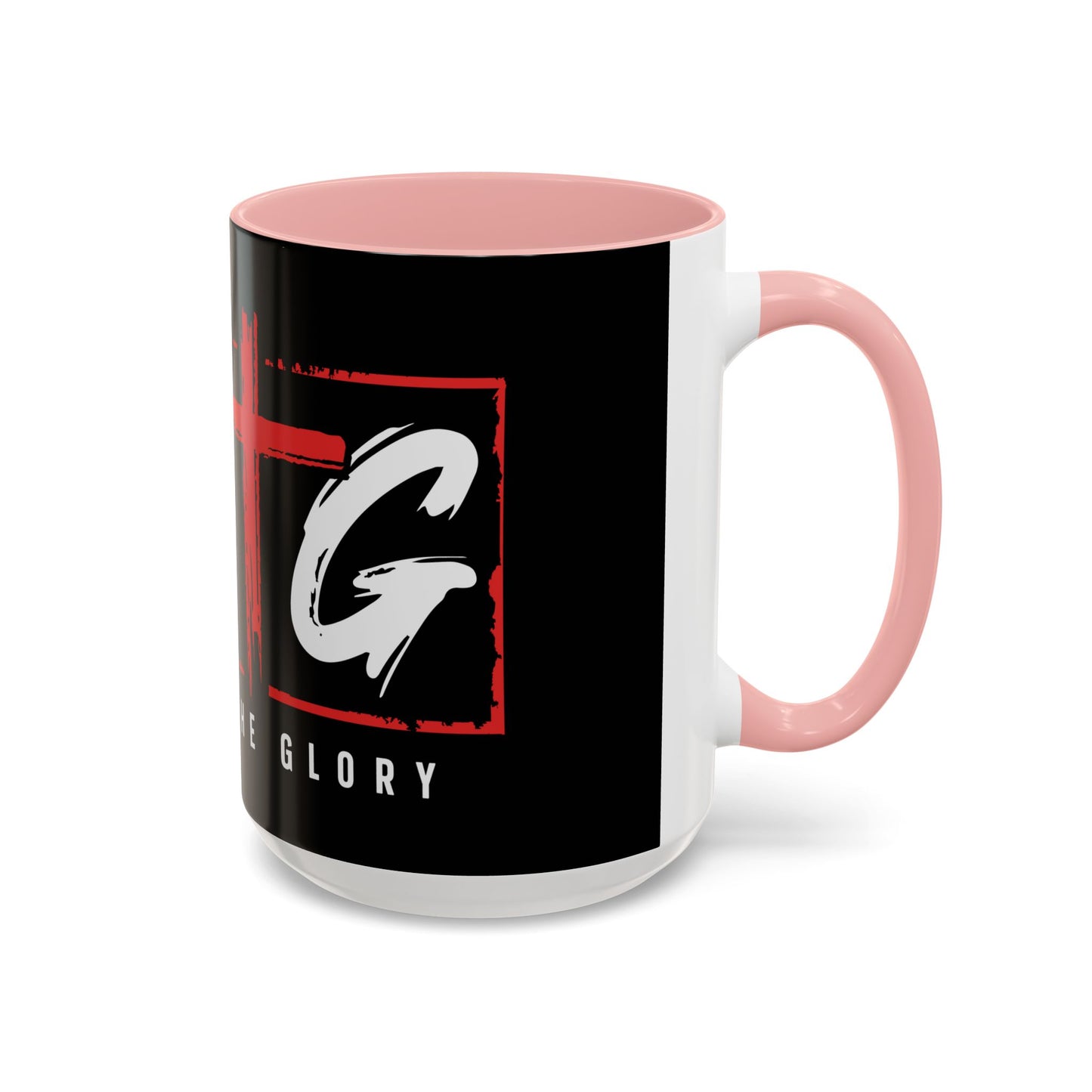 Inspirational Accent Coffee Mug - "Give God the Glory" - Perfect for Faith-Based Gifts