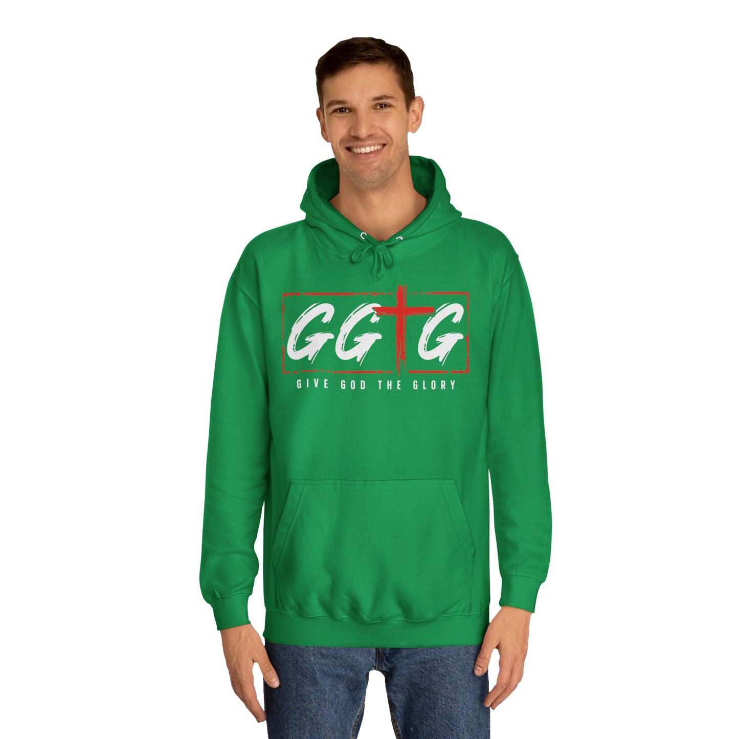 Unisex College Hoodie - Give God the Glory