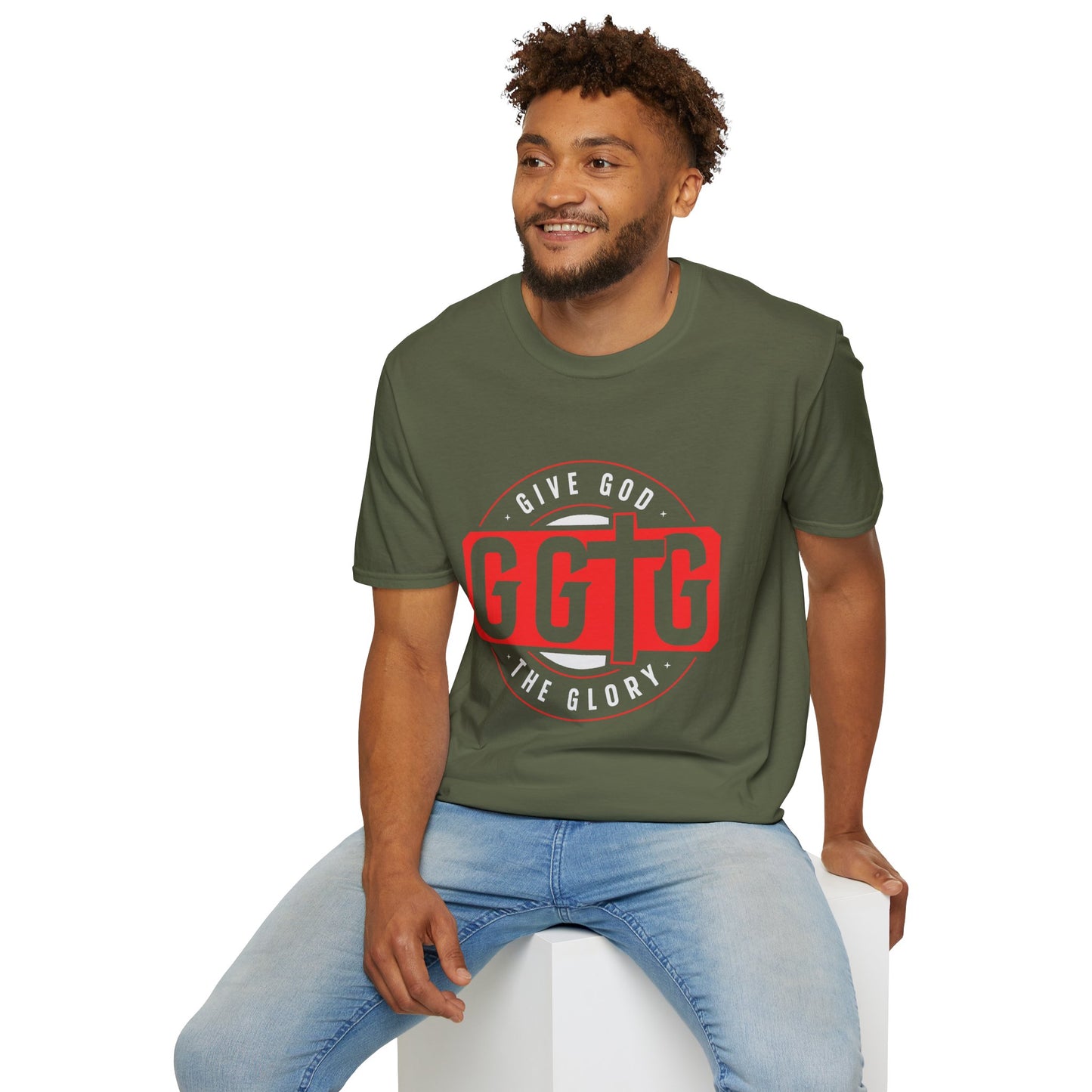 Unisex Softstyle T-Shirt - 'Give God the Glory & Tell Your Story' Inspirational Tee