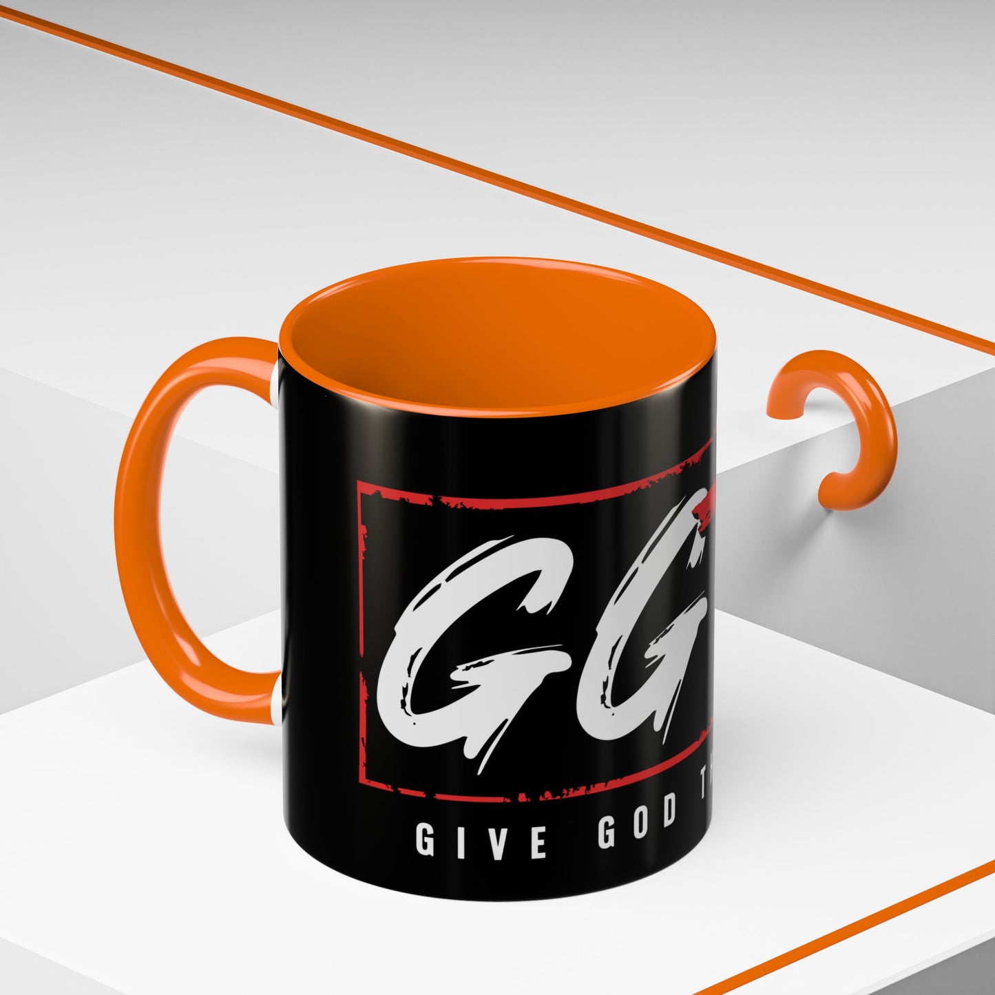 Inspirational Accent Coffee Mug - "Give God the Glory" - Perfect for Faith-Based Gifts