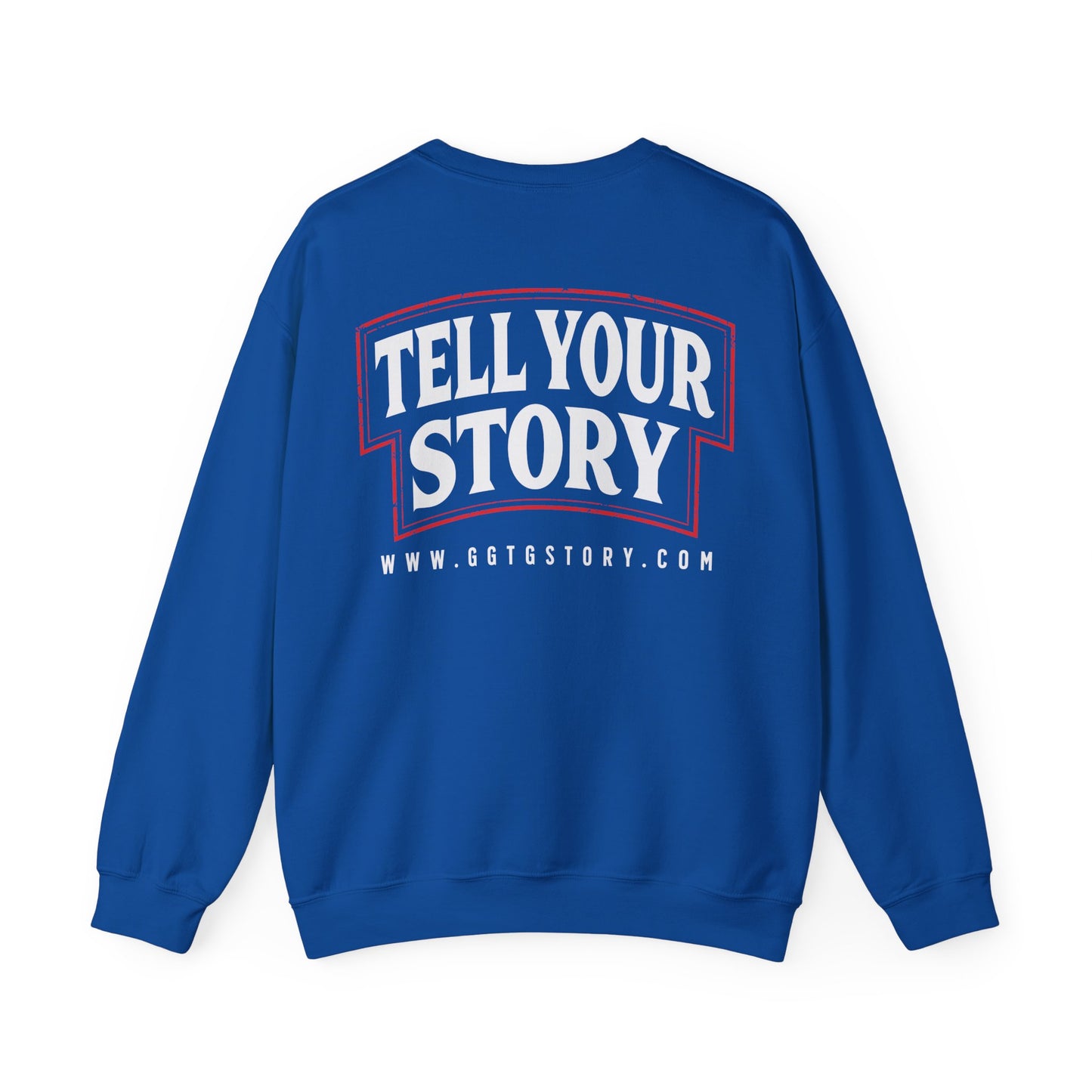 Inspiring Unisex Crewneck Sweatshirt - "Tell Your Story" Design