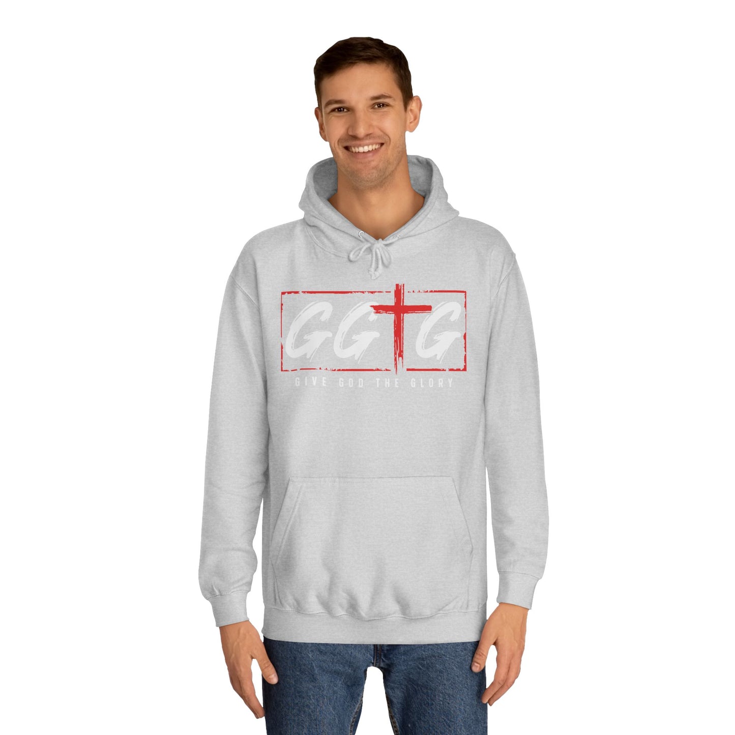 Unisex College Hoodie - Give God the Glory