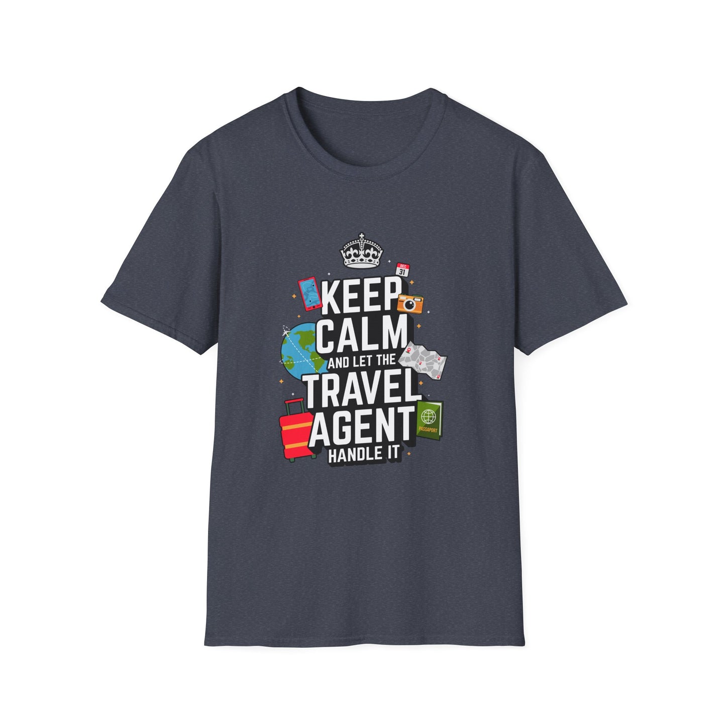 Travel Agent T-Shirt — "Keep Calm Travel Agent" Graphic Tee