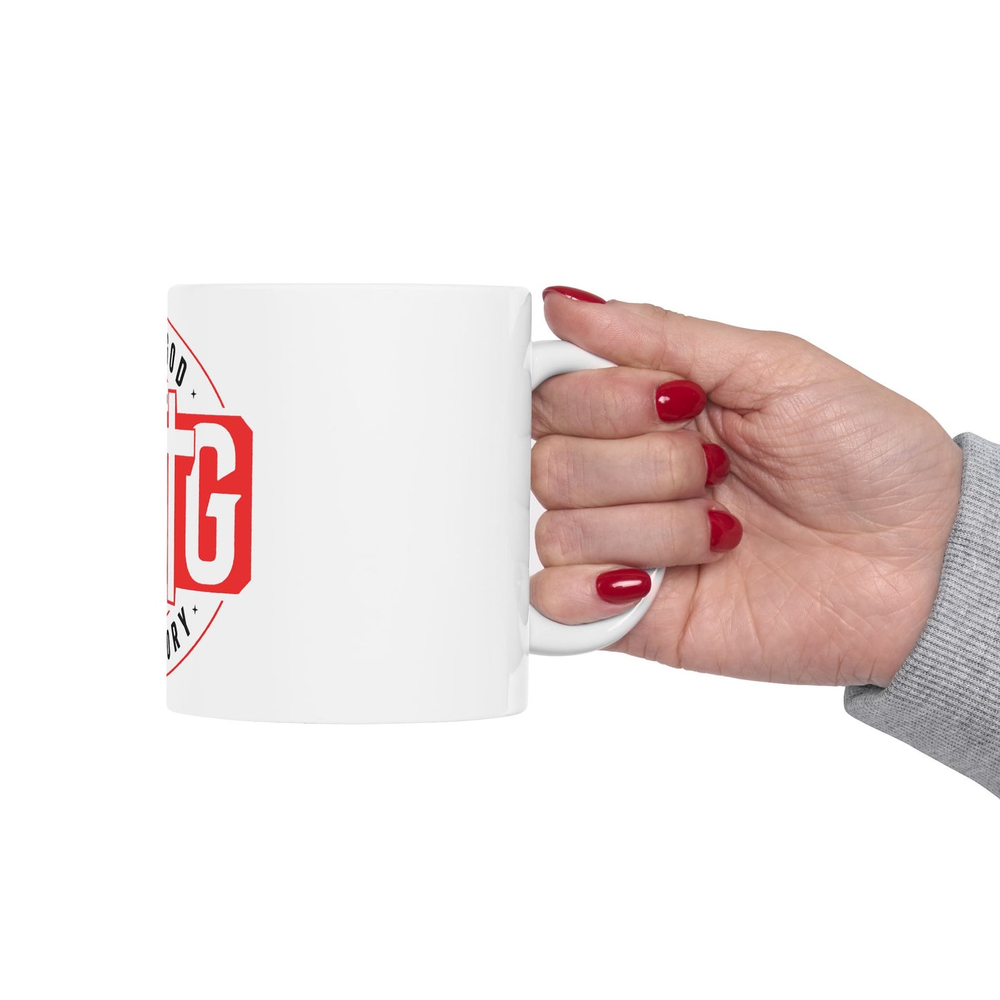 Inspirational Ceramic Mug - "Give God The Glory" - Perfect for Faith and Motivation