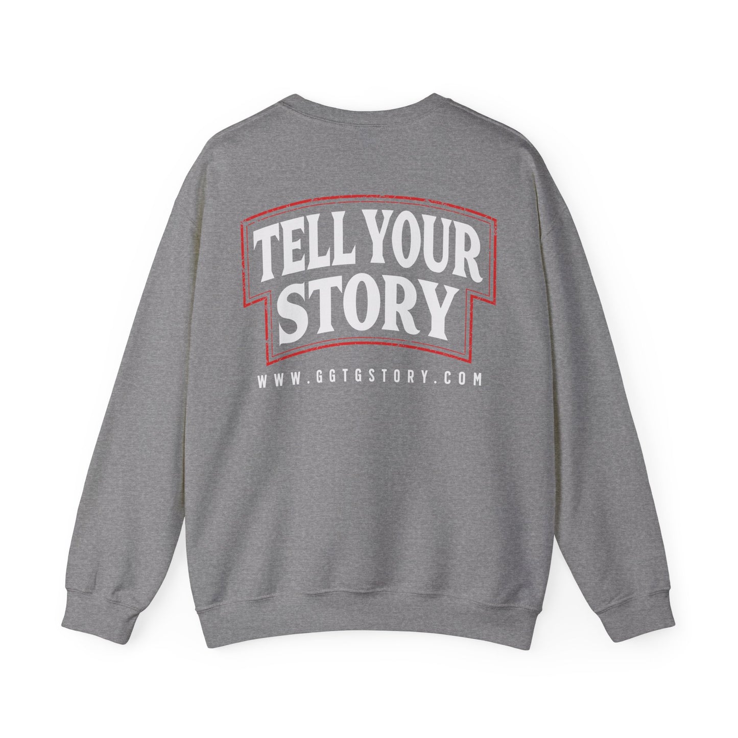 Inspiring Unisex Crewneck Sweatshirt - "Tell Your Story" Design