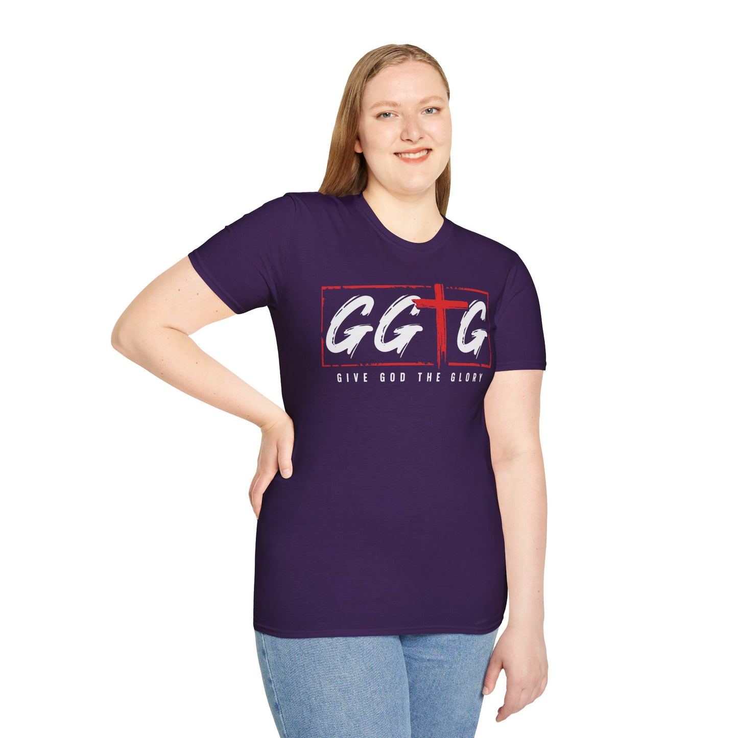 Unisex Softstyle T-Shirt  Inspirational - "Give God the Glory" & "Tell Your Story"