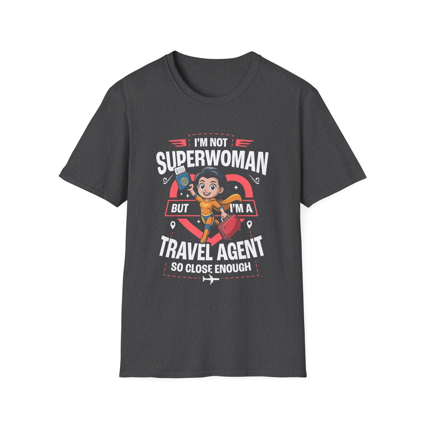 Travel Agent T-Shirt — " Super Woman Travel Agent" Graphic Tee