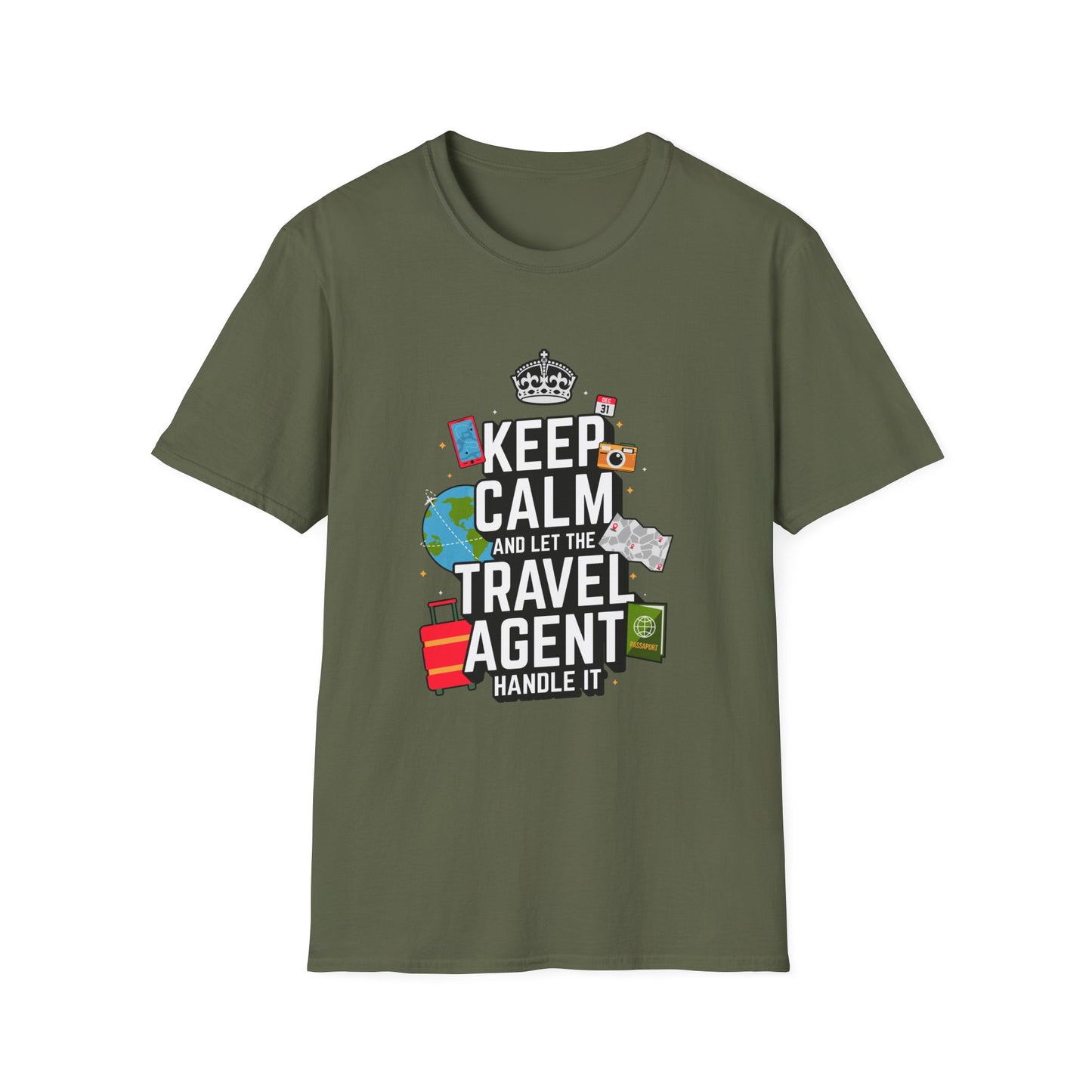 Travel Agent T-Shirt — "Keep Calm Travel Agent" Graphic Tee